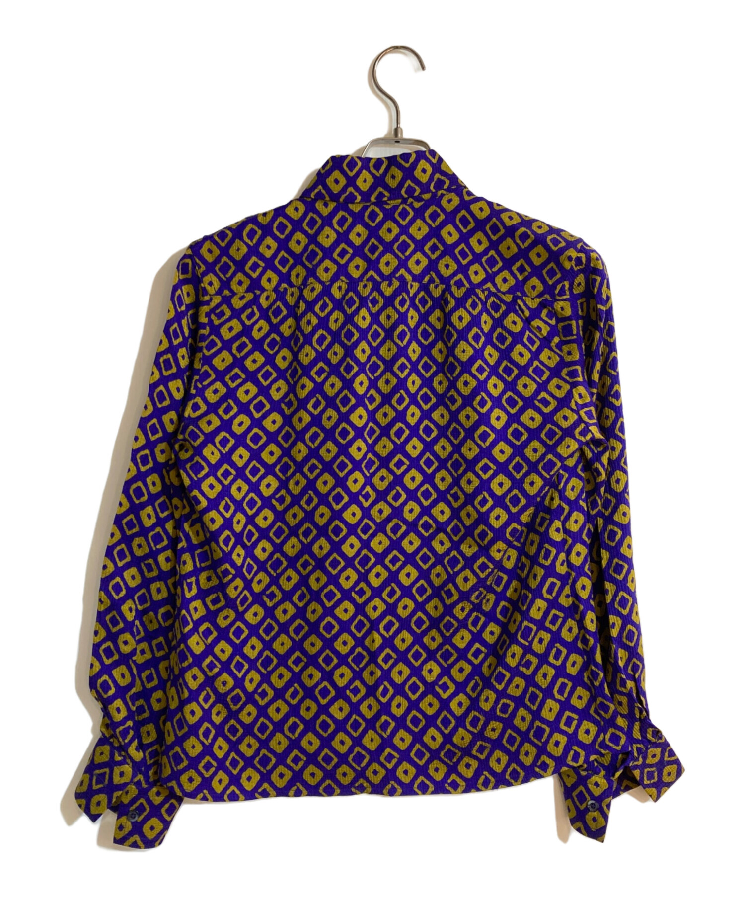 中古・古着通販】CELINE (セリーヌ) ピリオド柄シルクシャツ パープル