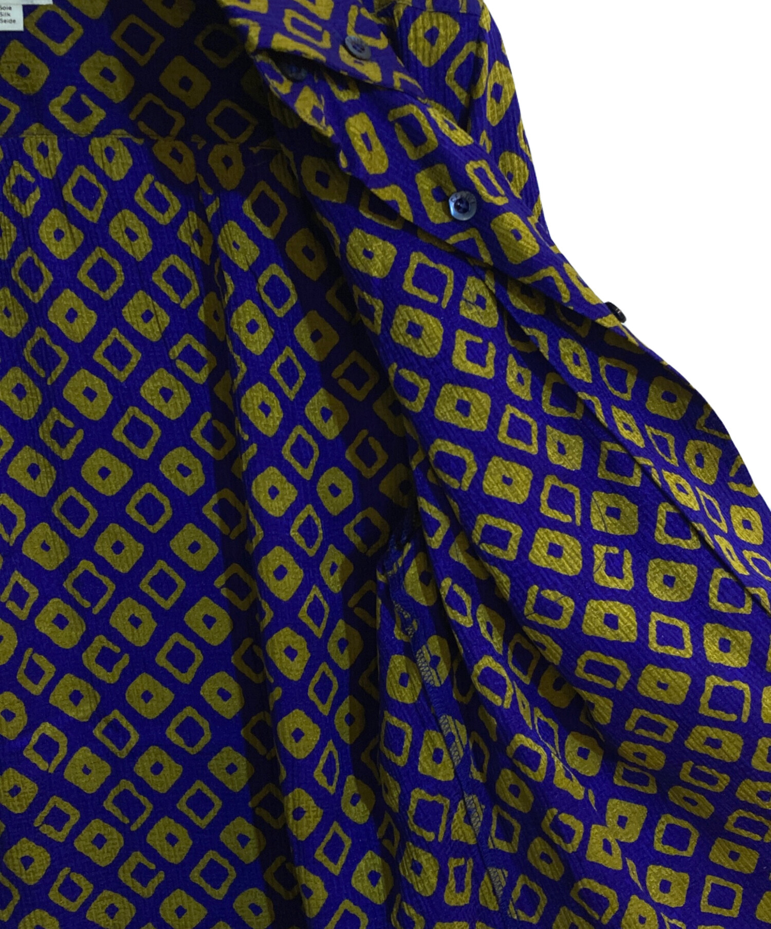 中古・古着通販】CELINE (セリーヌ) ピリオド柄シルクシャツ パープル