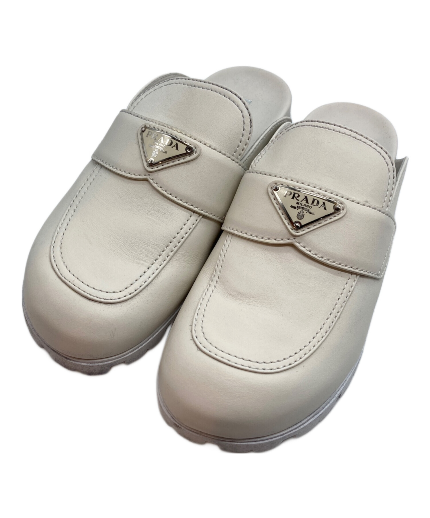 中古・古着通販】PRADA (プラダ) トライアングルプレートレザー