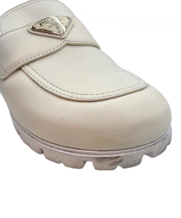 PRADA ローファーミュール　サイズ37 PRADA ローファーミュール サイズ37 美品 プラダ ローファー モノリス