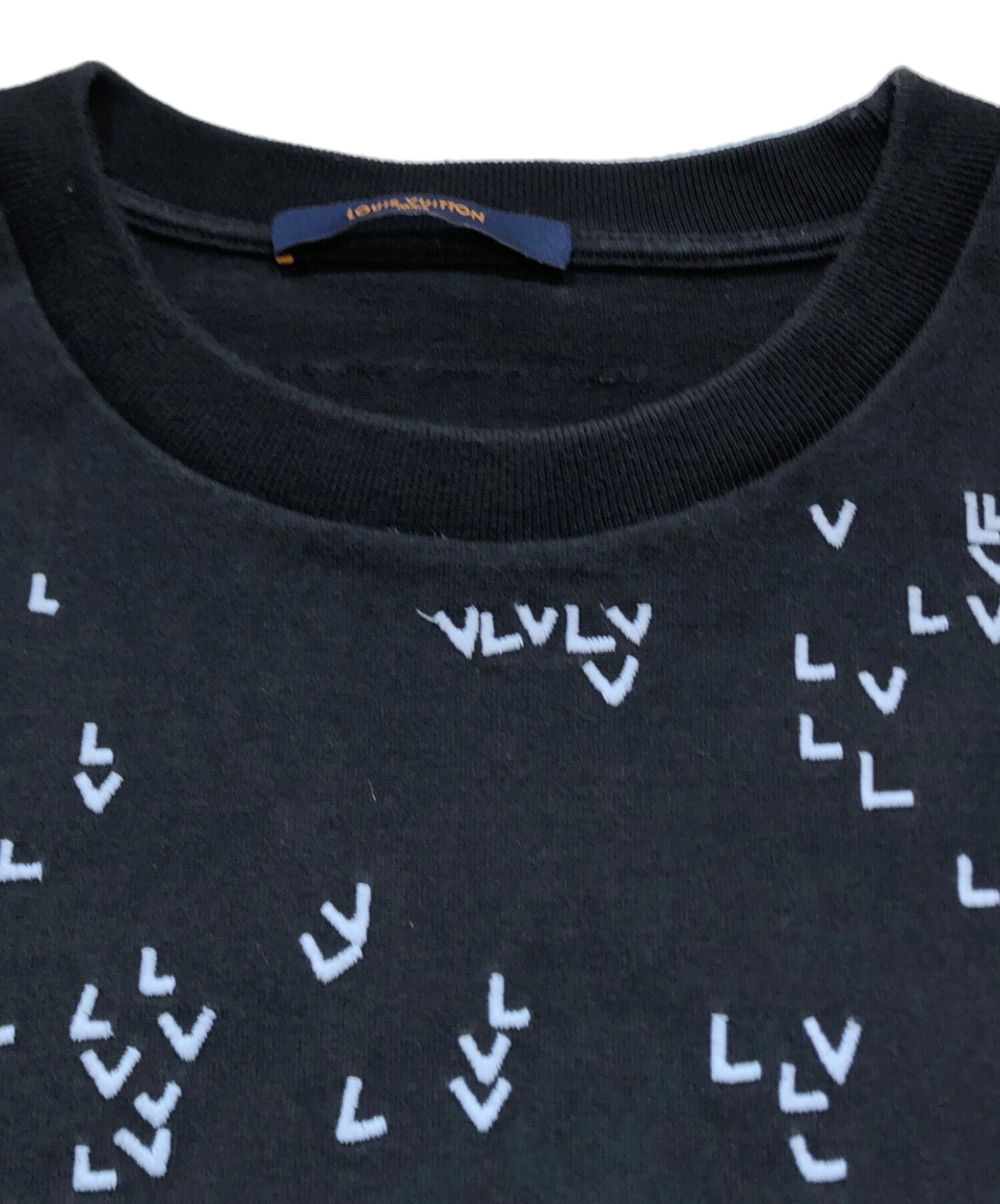 Louis Vuitton 22AW LVスプレッドエンブロイダリーTシャツ Louis Vuitton LV Spread Embroidery T-Shirt Black Men's - SS22 - US