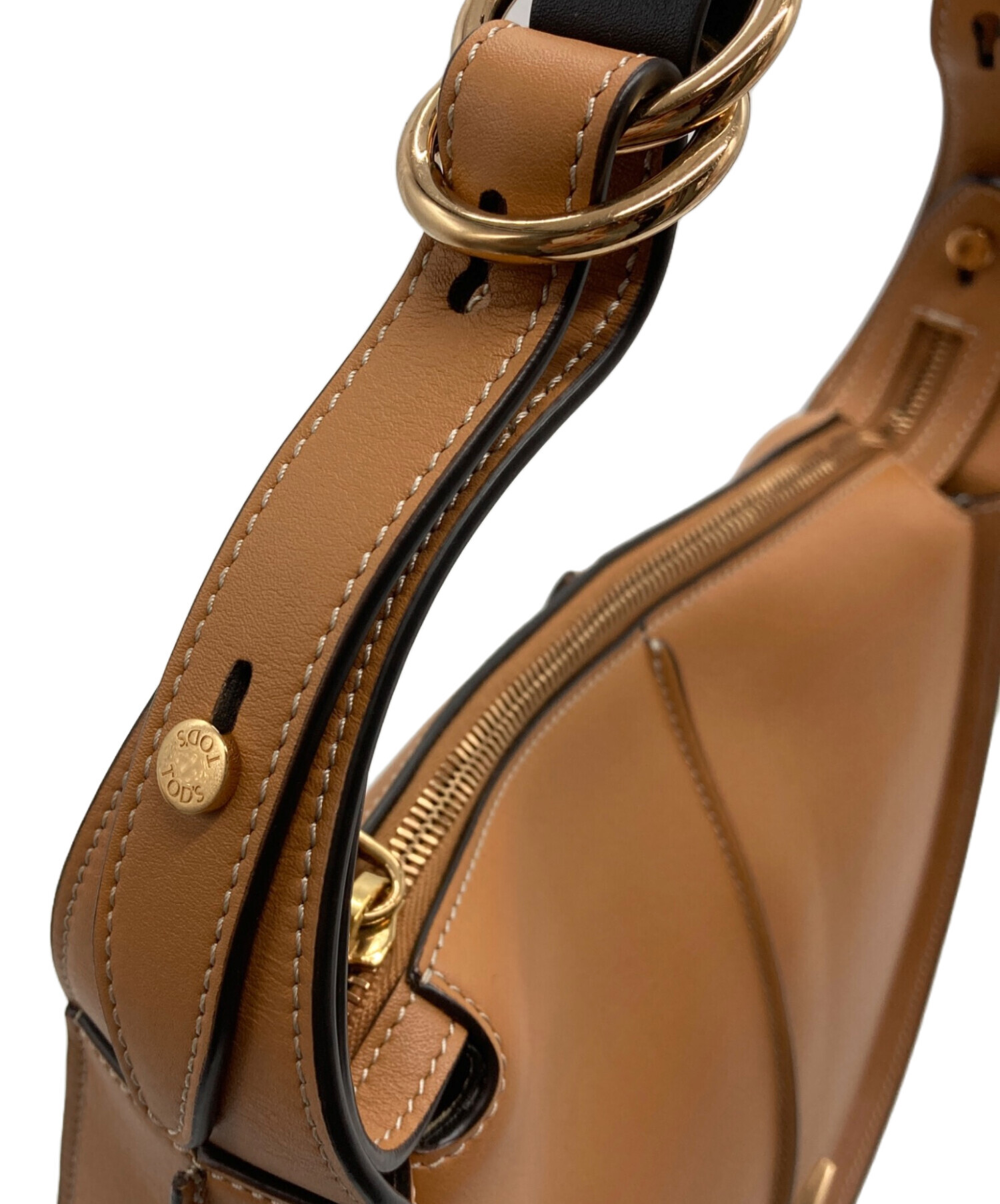 中古・古着通販】TOD'S (トッズ) タイムレス ホーボーバッグ ブラウン