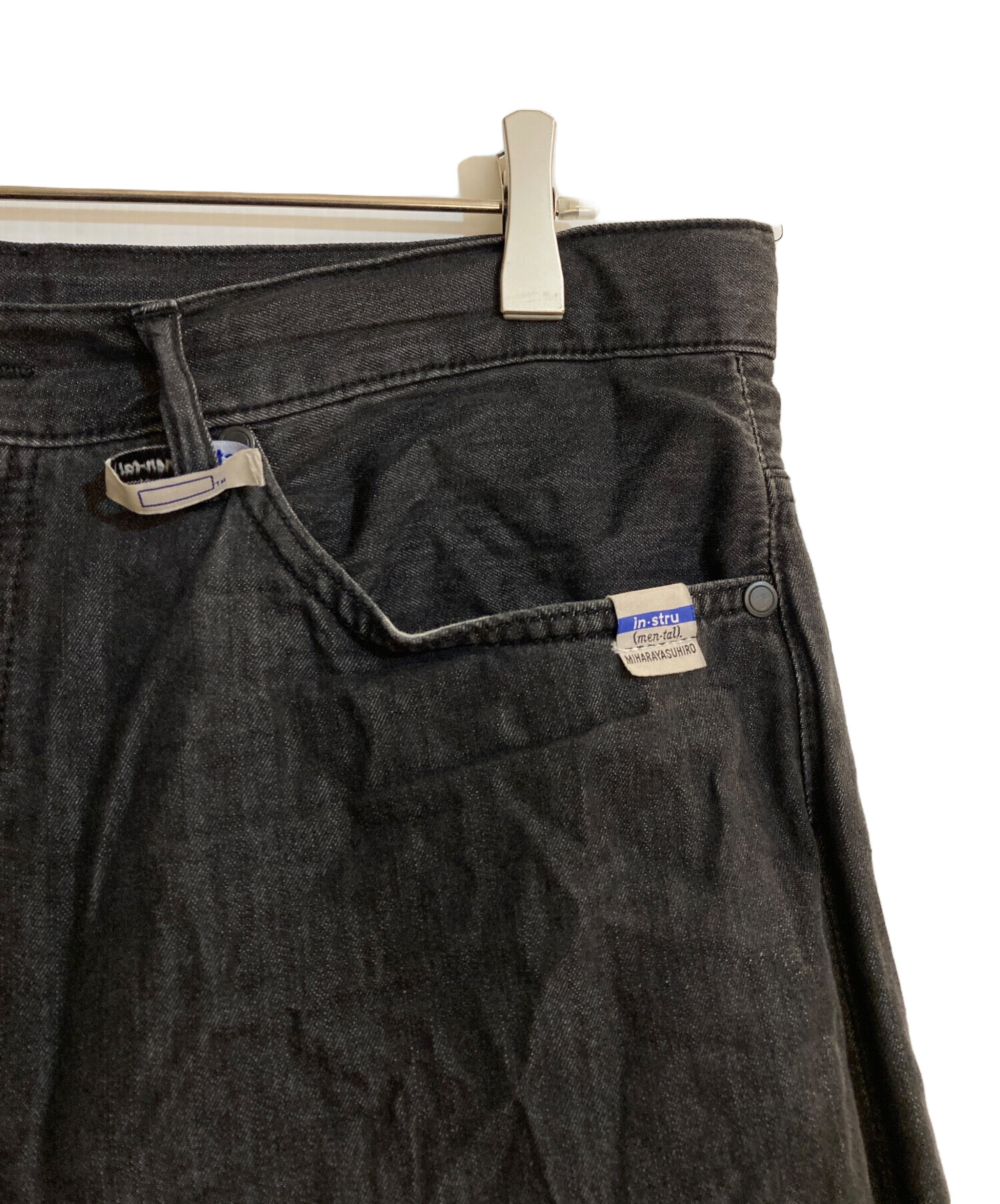 中古・古着通販 Maison MIHARA YASUHIRO in・stru men-tal メゾン ミハラ ヤスヒロ インストルメンタル Cotton Tencel Denim Wide Pants ブラック サイズ 46 ブランド・古着通販 トレファク公式 TREFAC FASHION スマホサイト