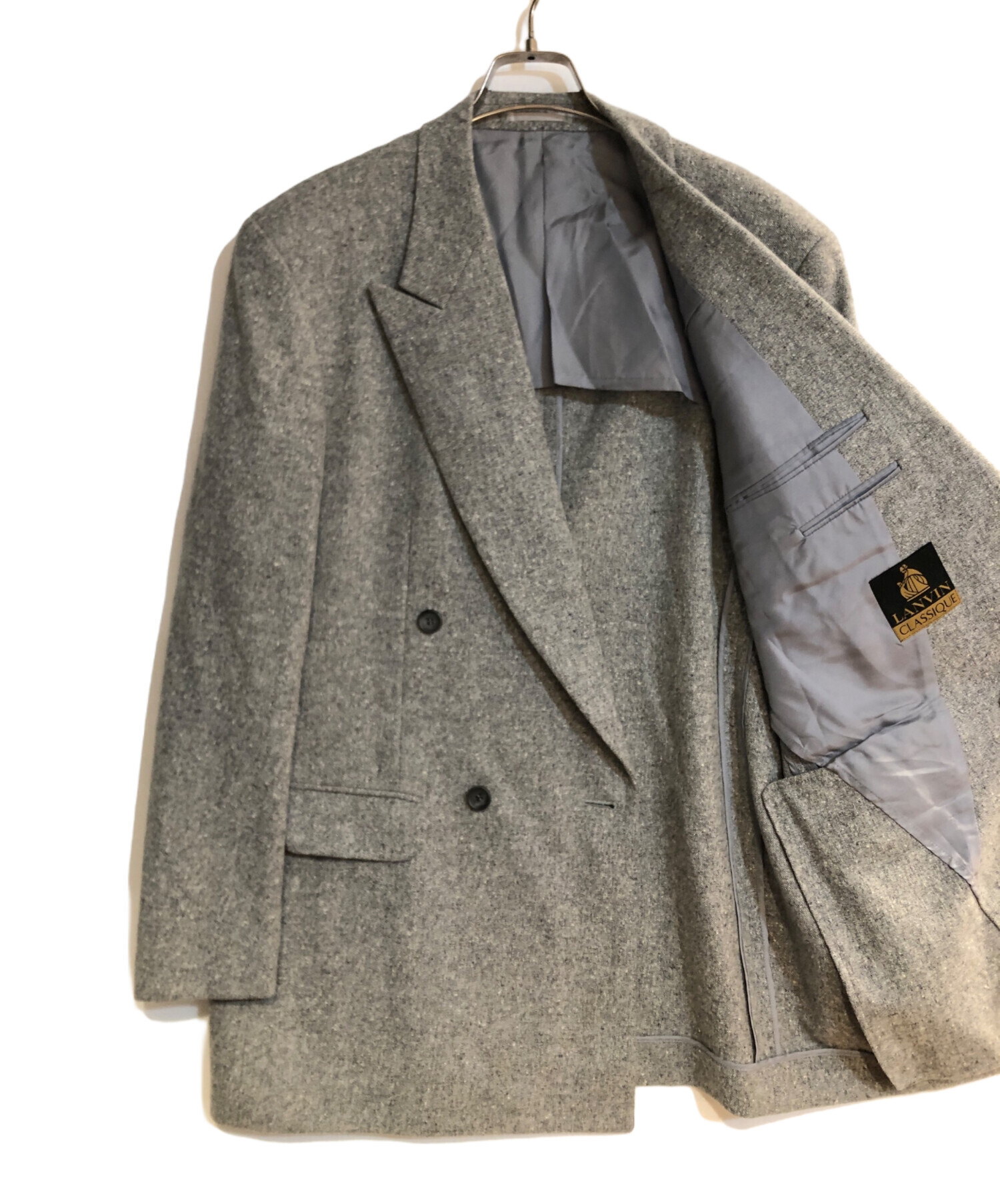 中古・古着通販】LANVIN (ランバン) カシミヤ混ツイードセットアップ