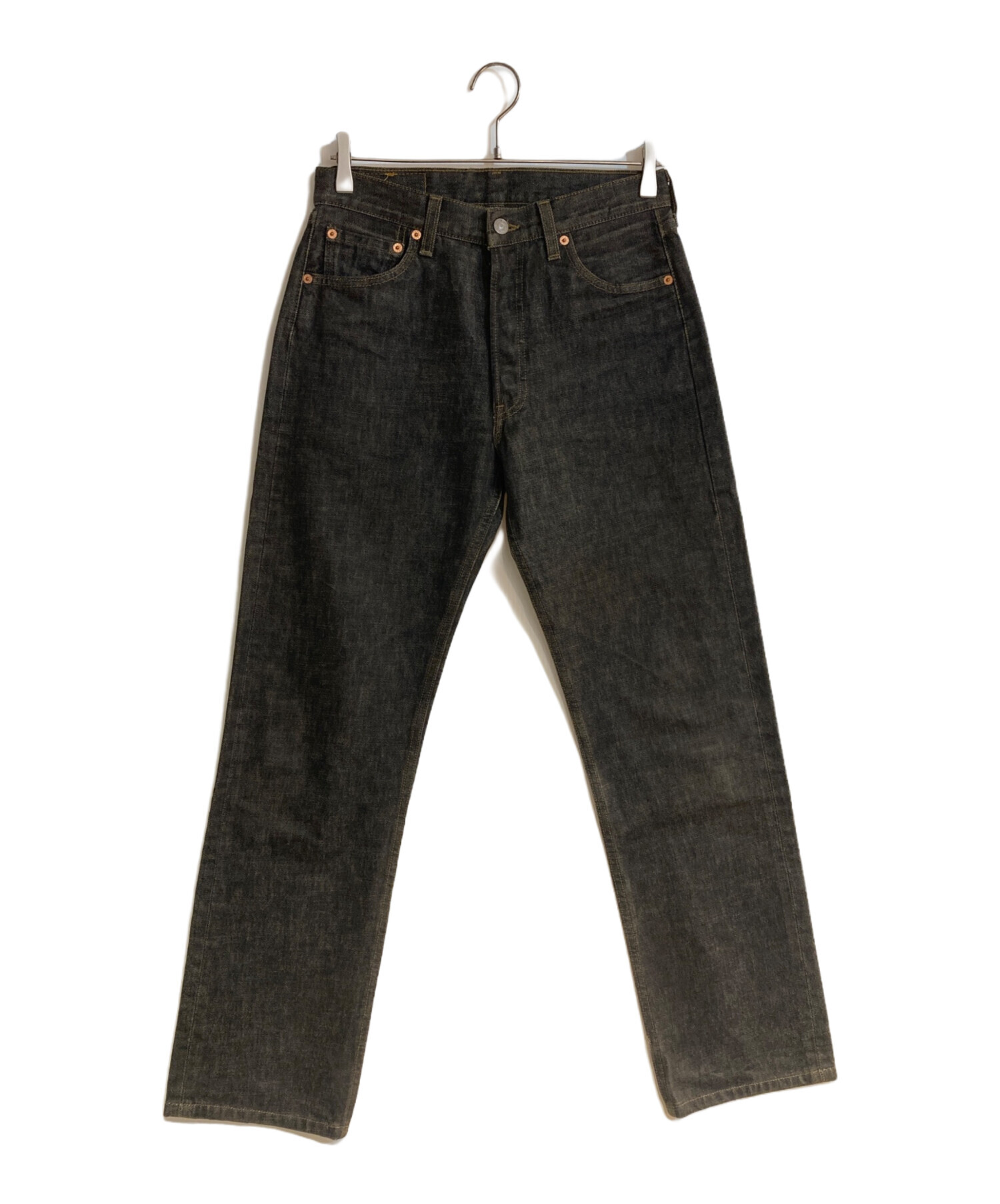 中古・古着通販】LEVI'S (リーバイス) 先染めブラックデニムパンツ