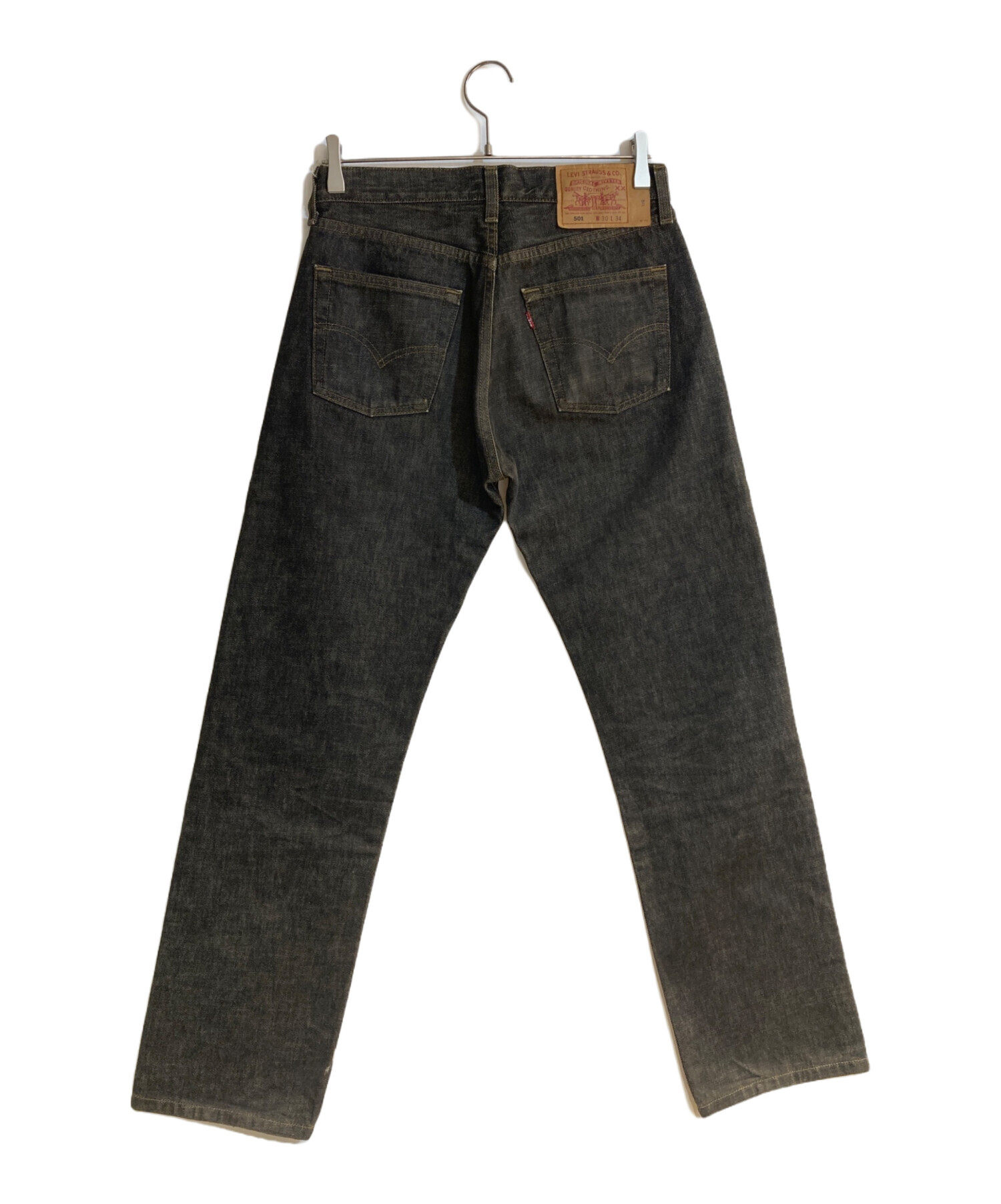 【美品】Levi'sリーバイス7050302先染めブラックサイズM （44相当) 中古・古着通販】LEVI'S (リーバイス) 先染めブラックデニムパンツ