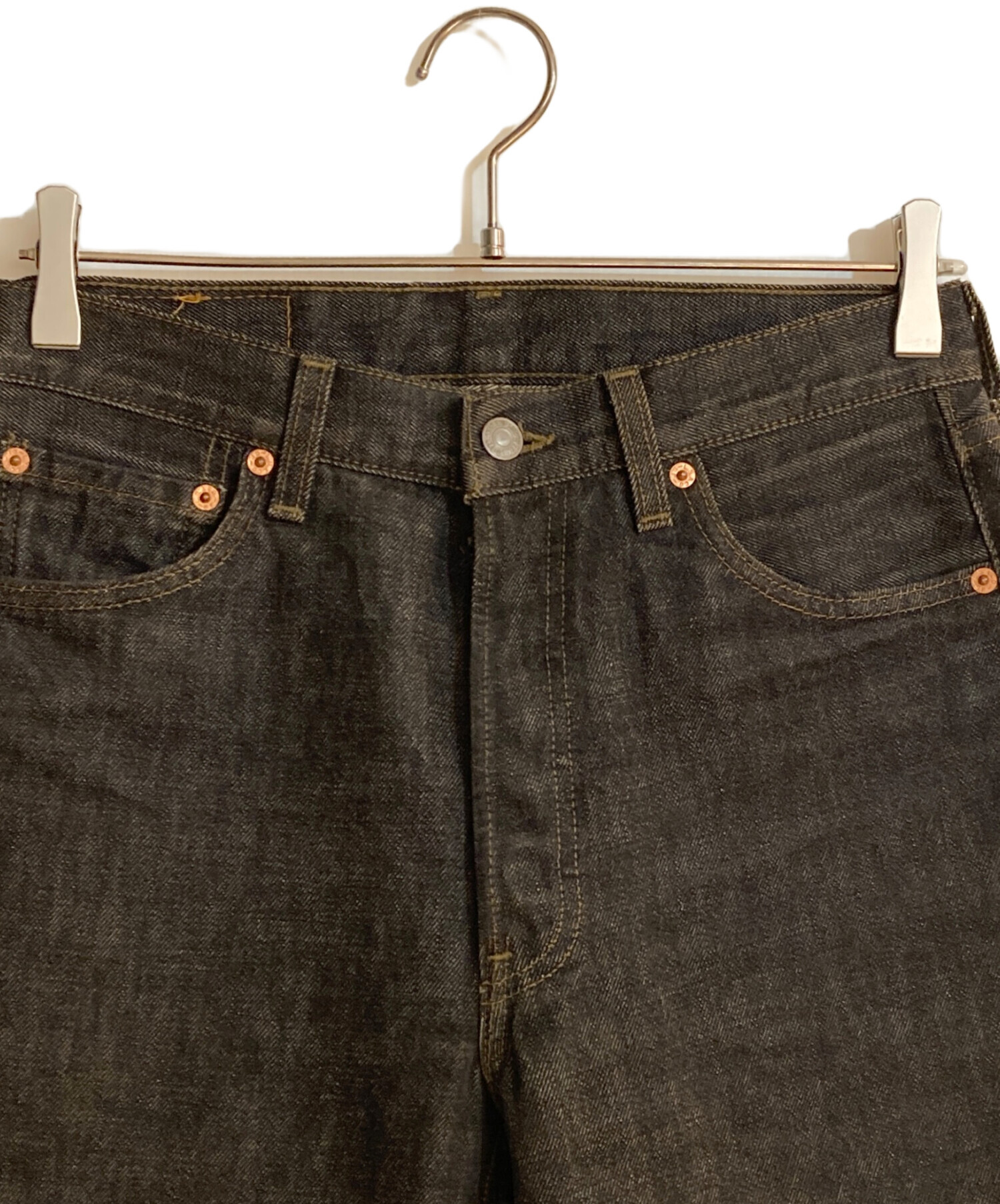 中古・古着通販】LEVI'S (リーバイス) 先染めブラックデニムパンツ