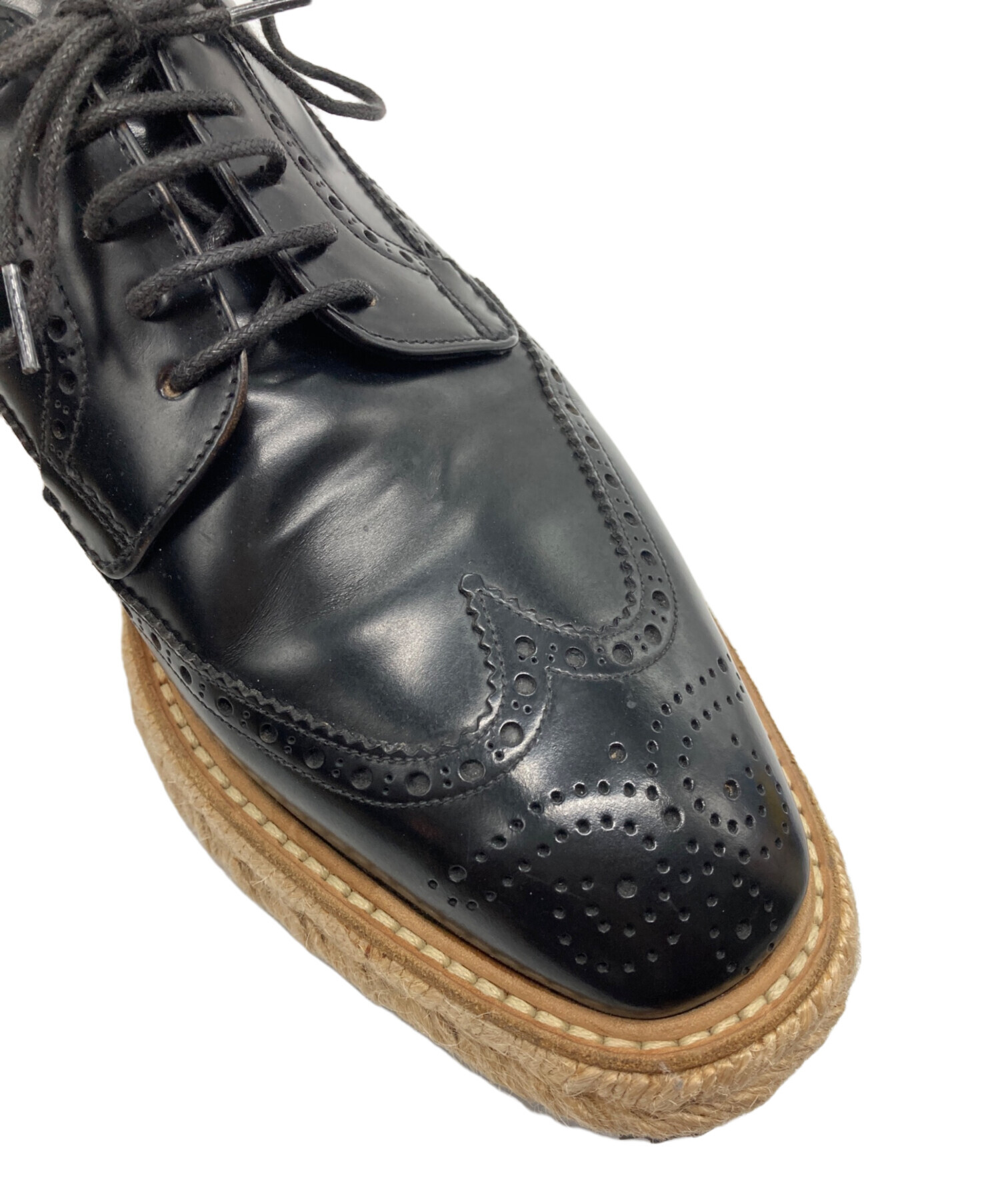 中古・古着通販】PRADA (プラダ) エスパドリーユウィングチップ