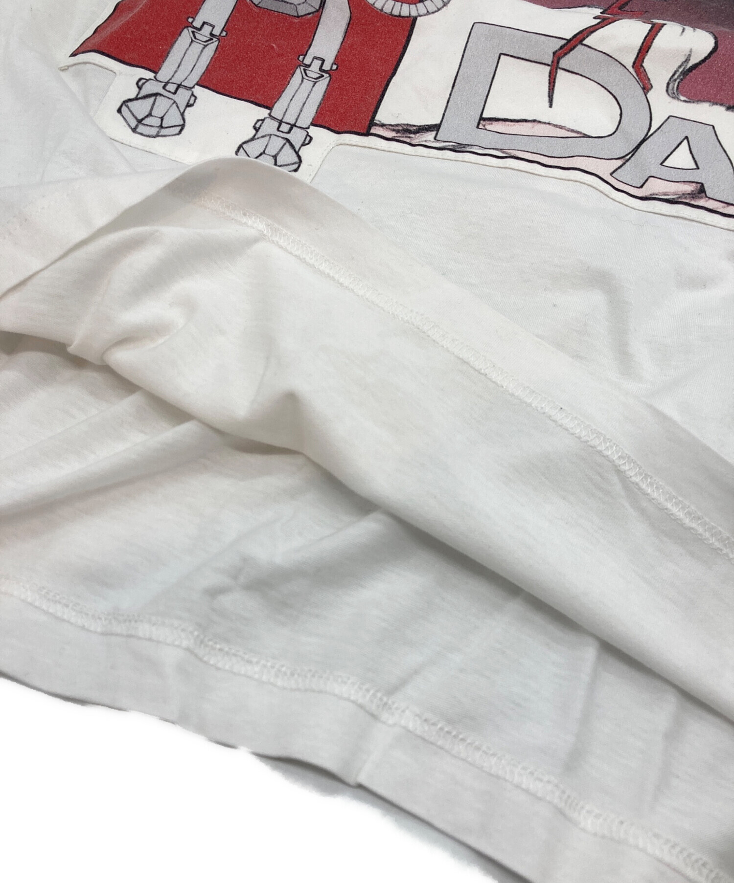 PRADA プラダ パッチワーク ガーメントダイ Tシャツ Sサイズ ベージュ レディース 古着 中古 USED PRADA - PRADA プラダ パッチワーク ガーメントダイ Tシャツ Sサイズ