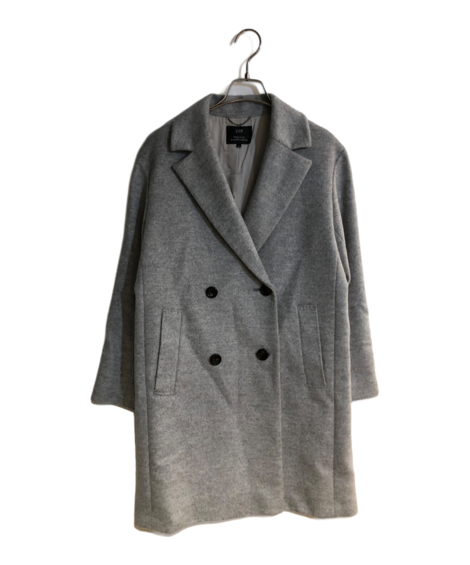 中古・古着通販】23区 (ニジュウサンク) アンゴラ混ダブルブレスト