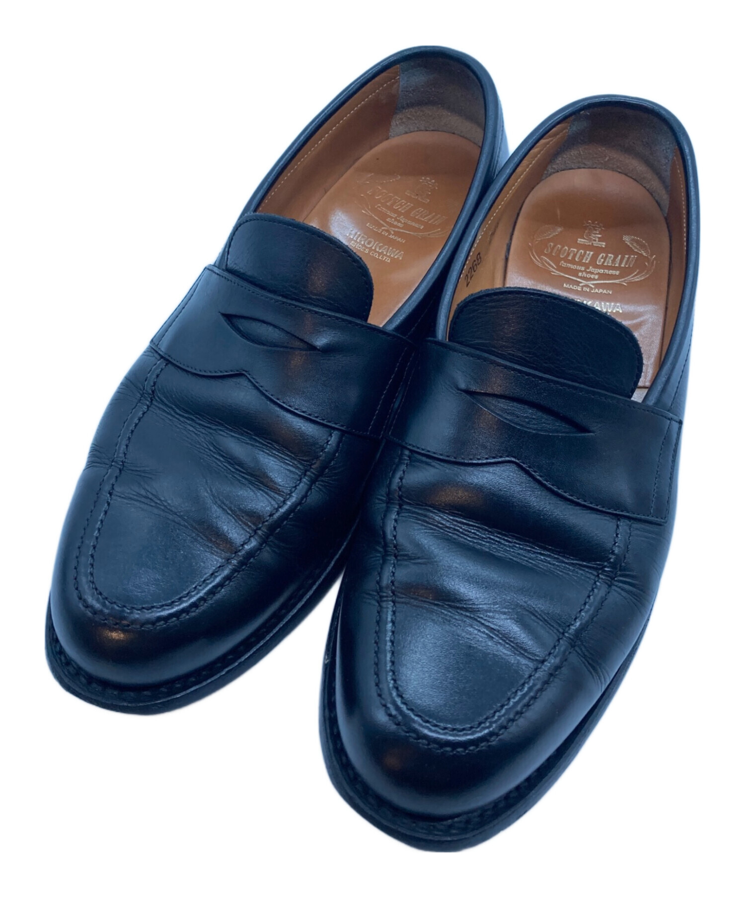 最終特価！未使用 スコッチグレイン ローファー 黒 26EEE 約26.5cm 中古・古着通販】SCOTCH GRAIN (スコッチグレイン) ローファー