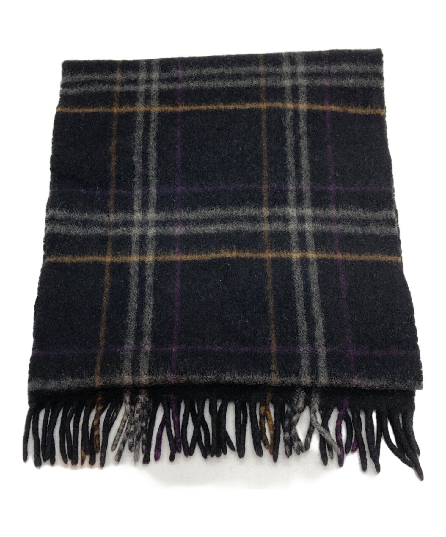 Johnstons of Elgin ブラックウォッチ　カシミヤマフラー JOHNSTONS OF ELGIN ジョンストンズ カシミアマフラー ブラック 正規