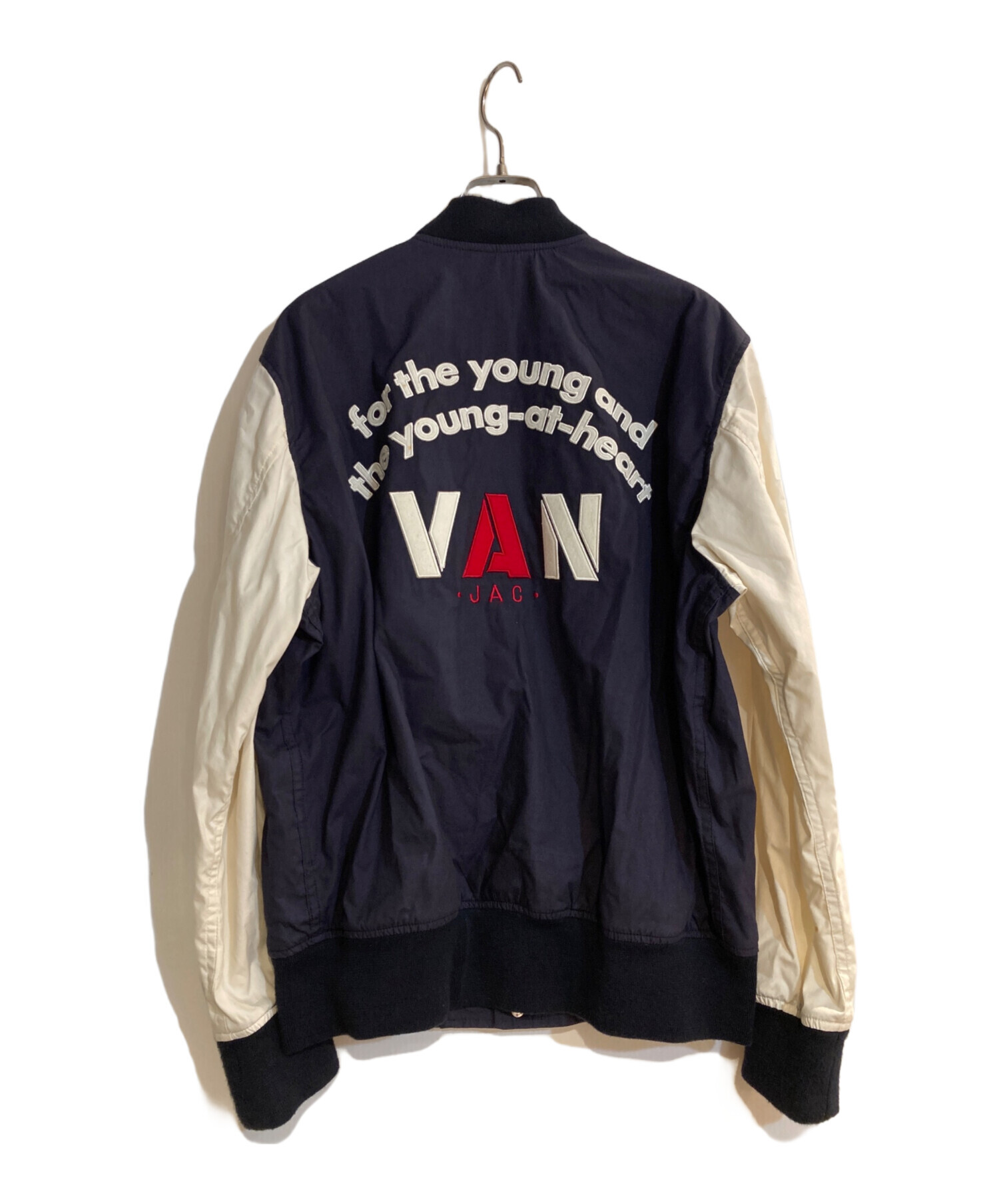 レアな逸品‼️van jac ヴァン　スタジャン　ネイビー　Lサイズ 中古・古着通販】VAN (ヴァン) スタジャン ネイビー サイズ:L