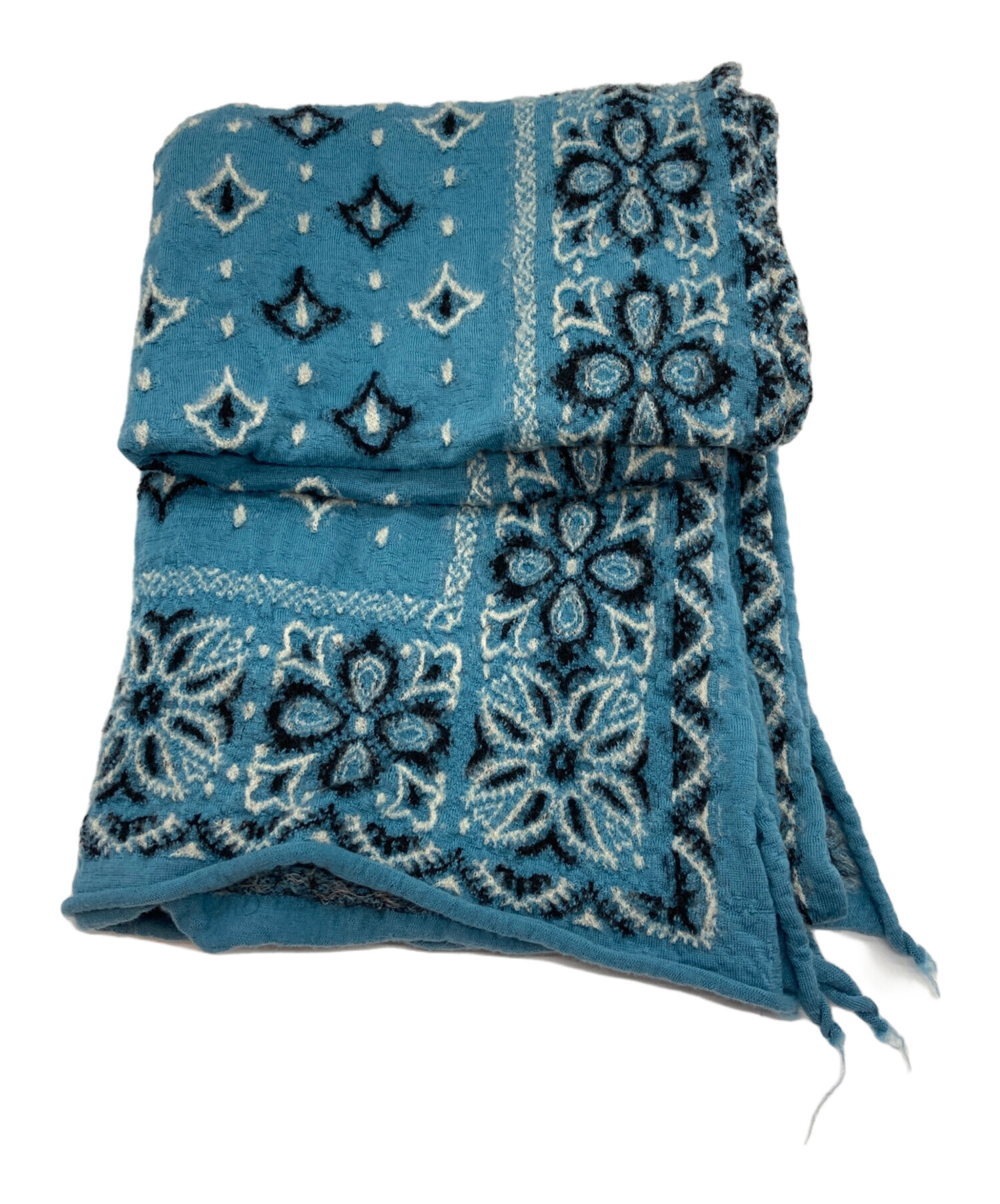 中古・古着通販】KAPITAL (キャピタル) 縮絨ペイズリーマフラー ブルー