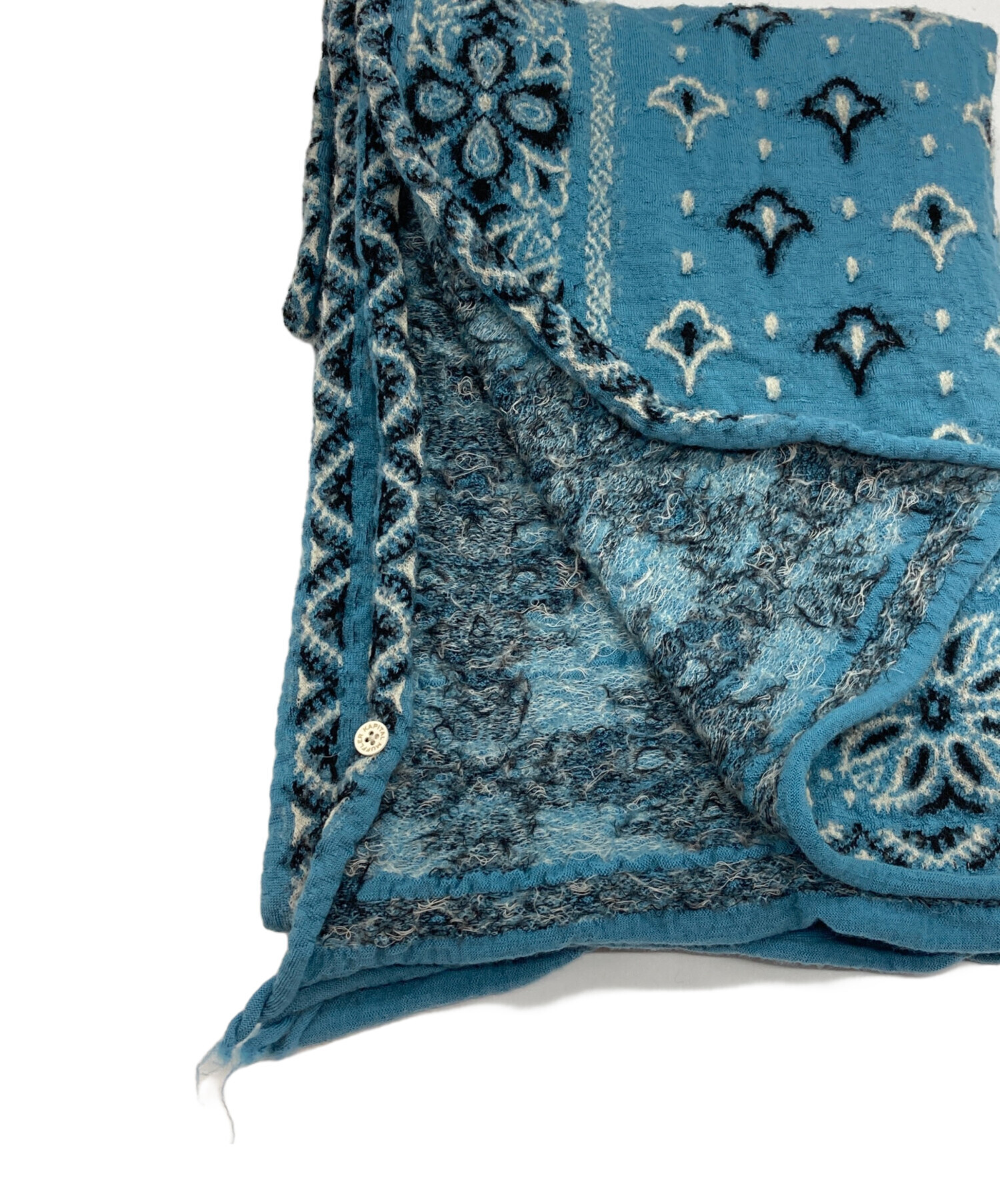 中古・古着通販】KAPITAL (キャピタル) 縮絨ペイズリーマフラー ブルー