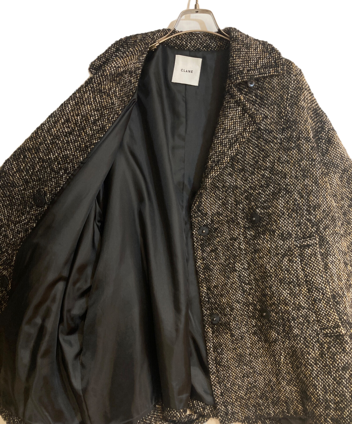 clane ツィードコート　size1 中古・古着通販】CLANE (クラネ) ミックスループツイードボックス