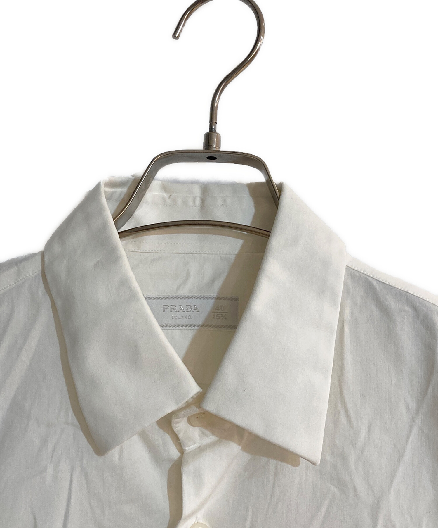 ウ*コ様 PRADA シャツドレス 中古・古着通販】PRADA (プラダ) ストレッチドレスシャツ ホワイト
