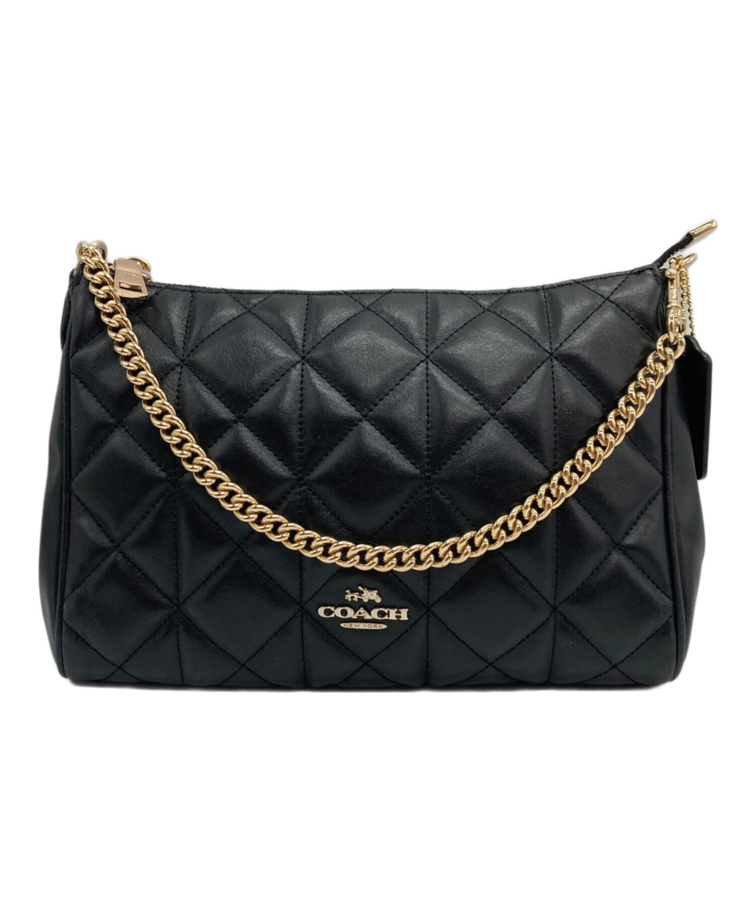 中古・古着通販】COACH (コーチ) キルティングレザーショルダーバッグ 