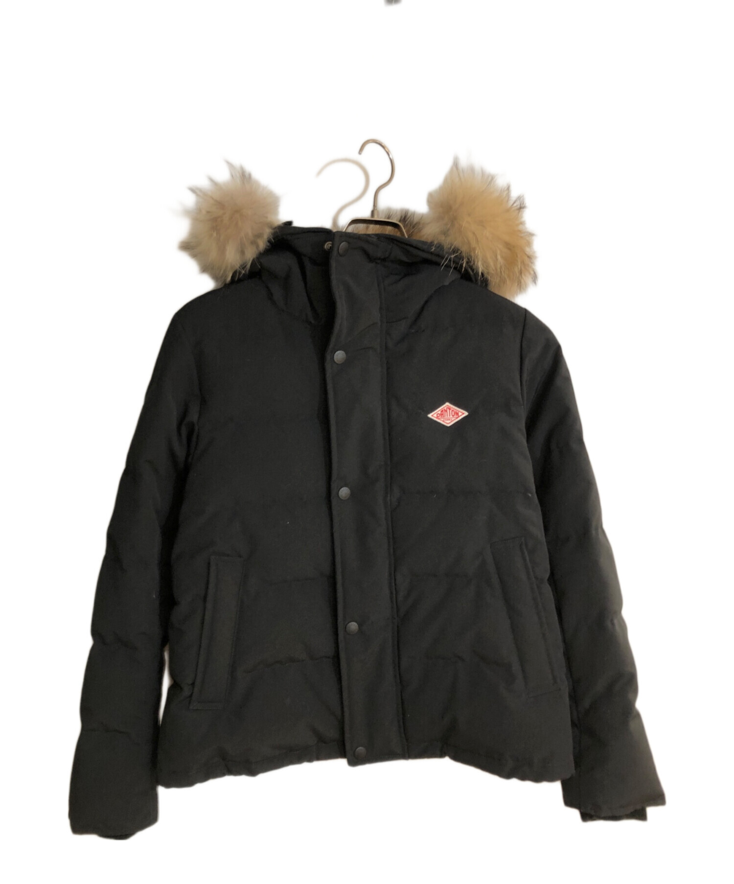 DANTON ダントン ブラック ダウンジャケット ショート 36 中古・古着通販】DANTON (ダントン) SHORT DOWN JACKET/ショートダウン