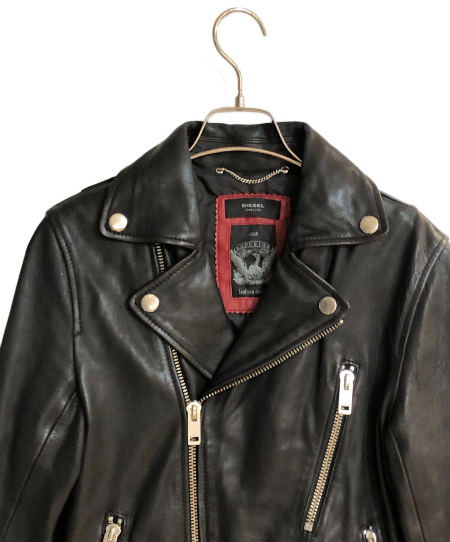 ☆DIESEL☆TIMELESS☆ダブルライダースジャケット☆レザー【送料込み】 中古・古着通販】DIESEL (ディーゼル) TIMELESS/ダブルライダース