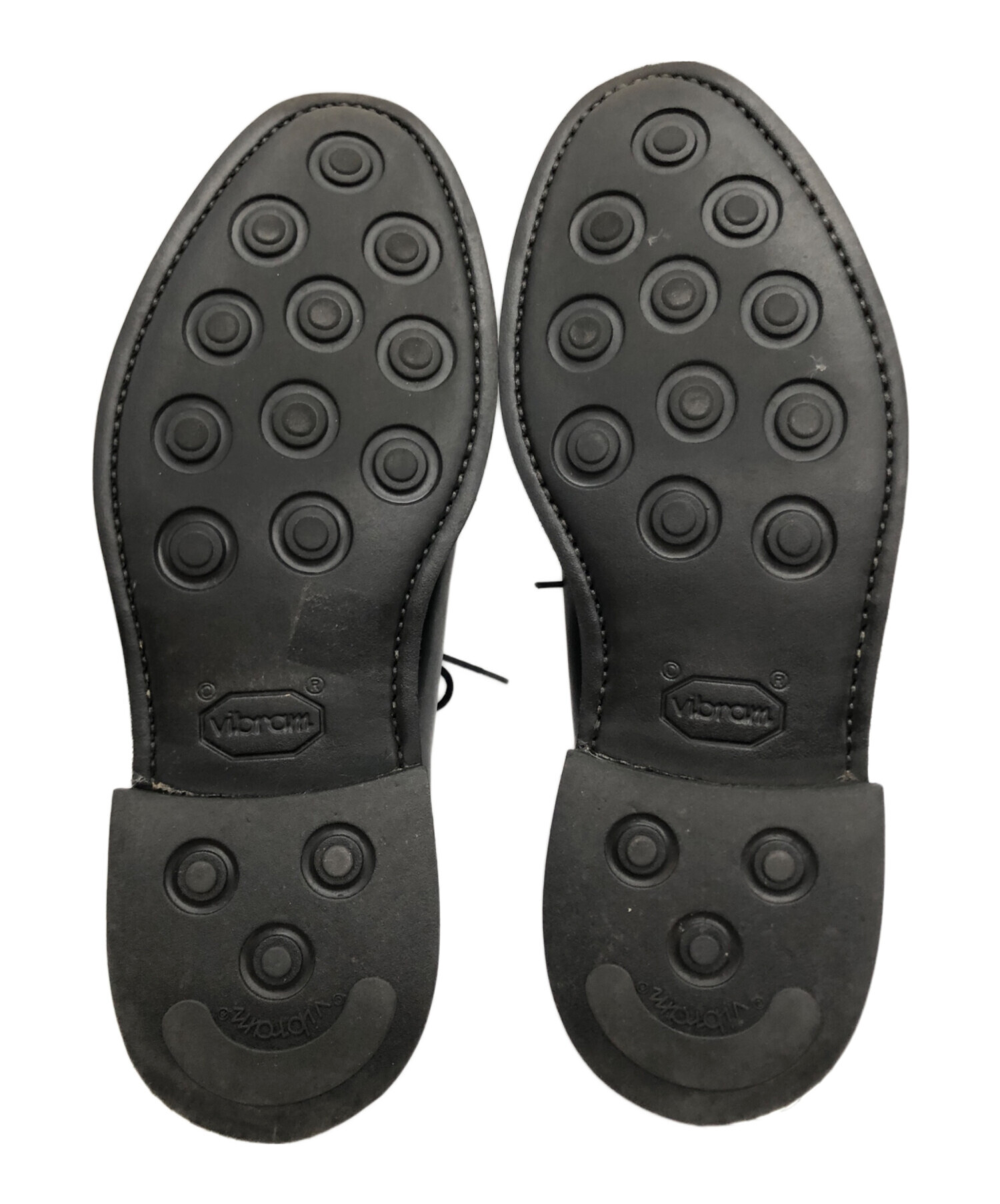 中古品 美品 Berwick Uチップ シボ革 黒 UK6.5 バーウィック 中古・古着通販】berwick (バーウィック) シボ革Uチップレザーシューズ