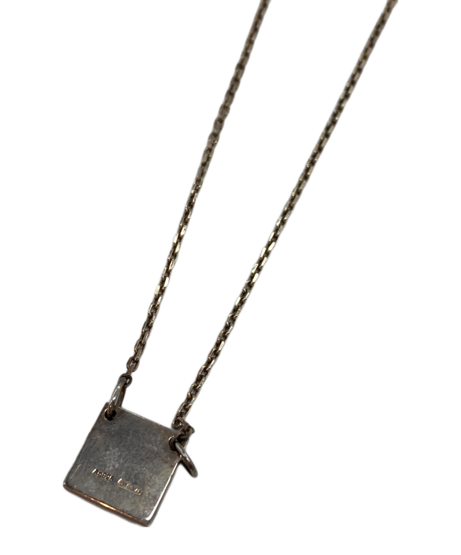 中古・古着通販】GUCCI (グッチ) スクエアプレートネックレス シルバー
