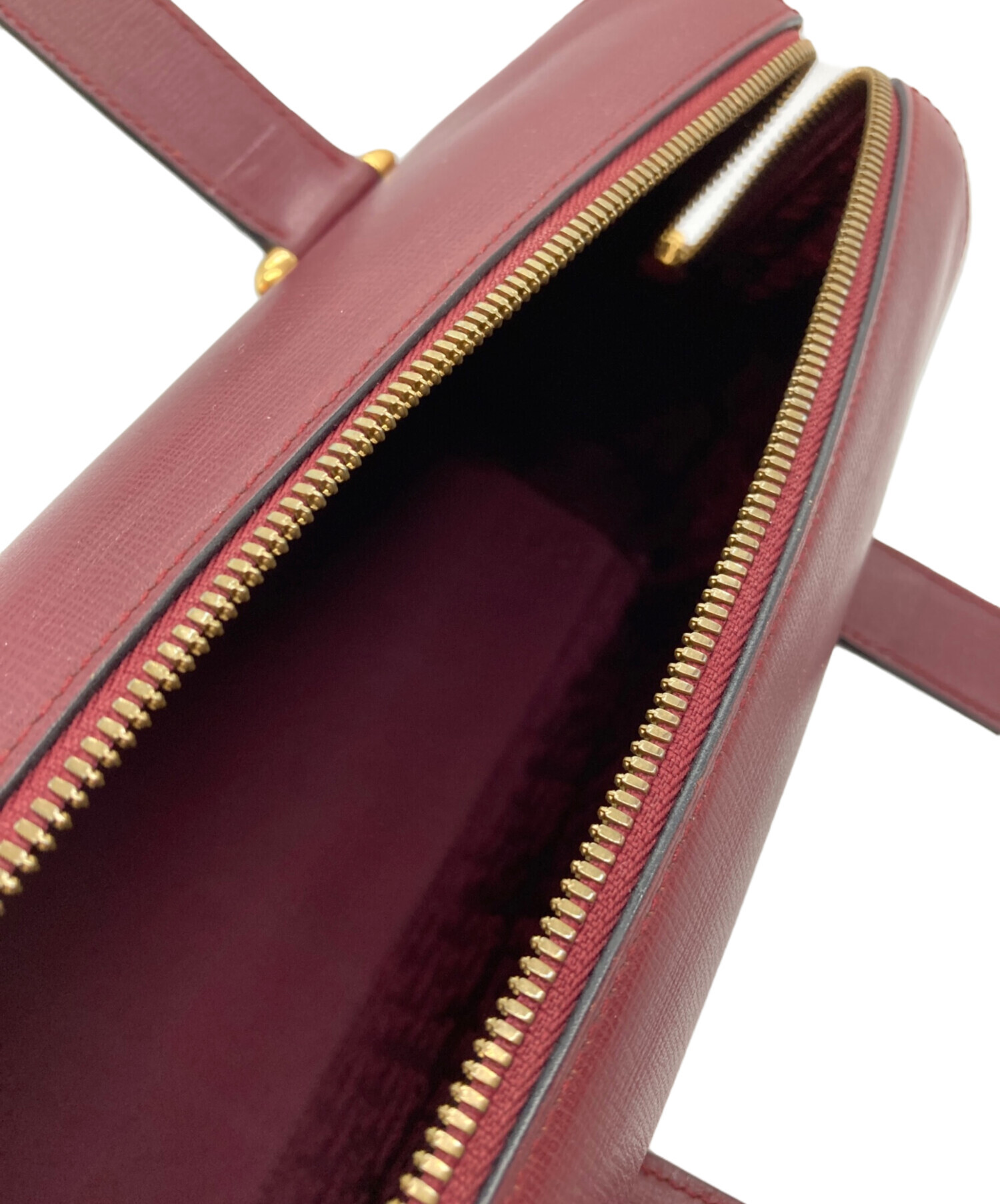 中古・古着通販】Cartier (カルティエ) ミニボストンバッグ ボルドー