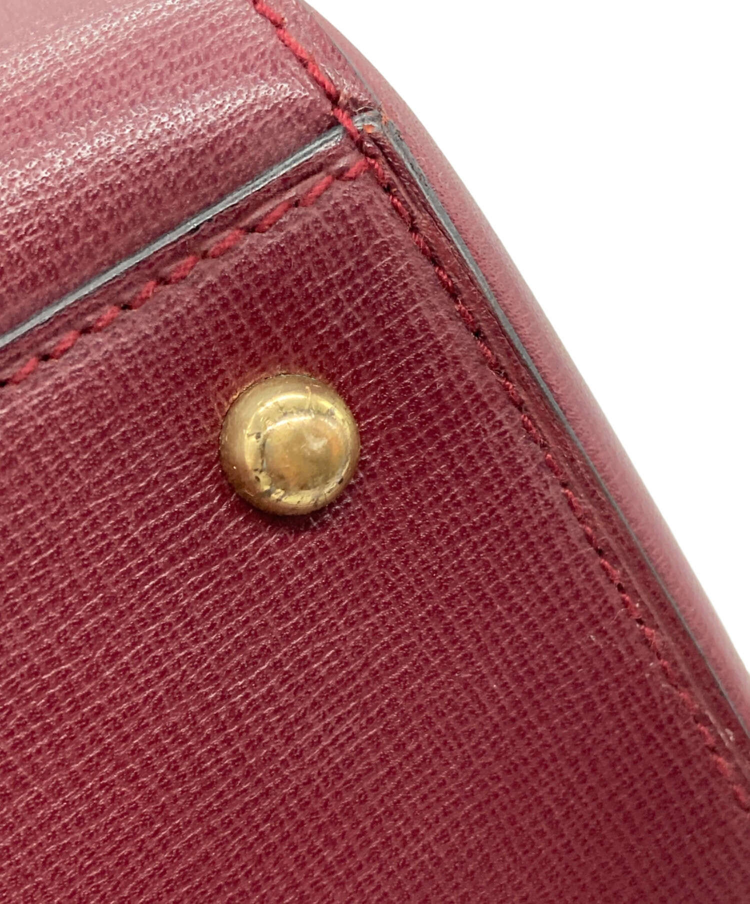 中古・古着通販】Cartier (カルティエ) ミニボストンバッグ ボルドー