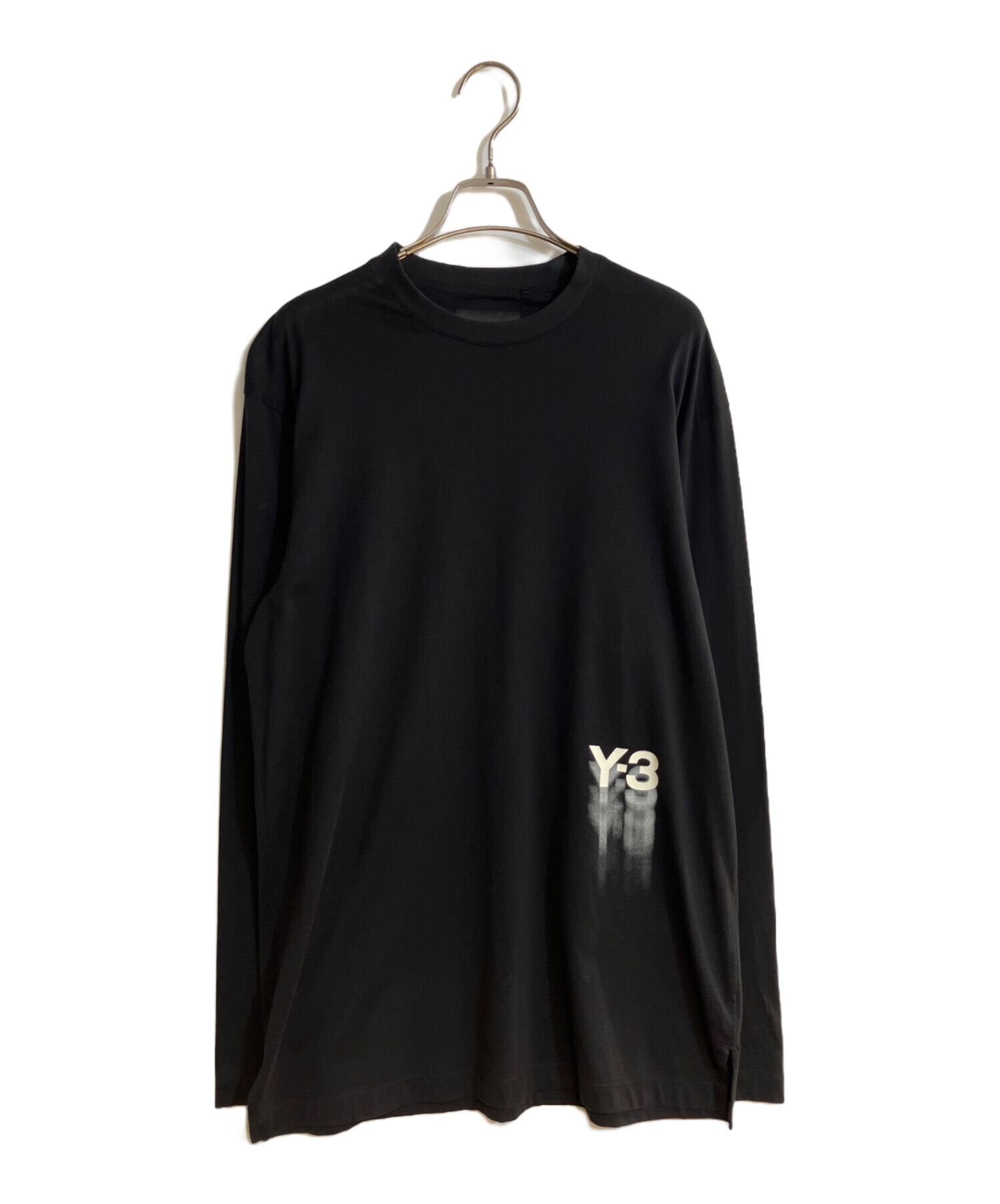 Y-3 ブラックL グラフィックロゴ ロングスリーブ Tシャツ 中古・古着通販】Y-3 (ワイスリー) GRAPHIC LONG SLEEVE LONG-SLEEVE