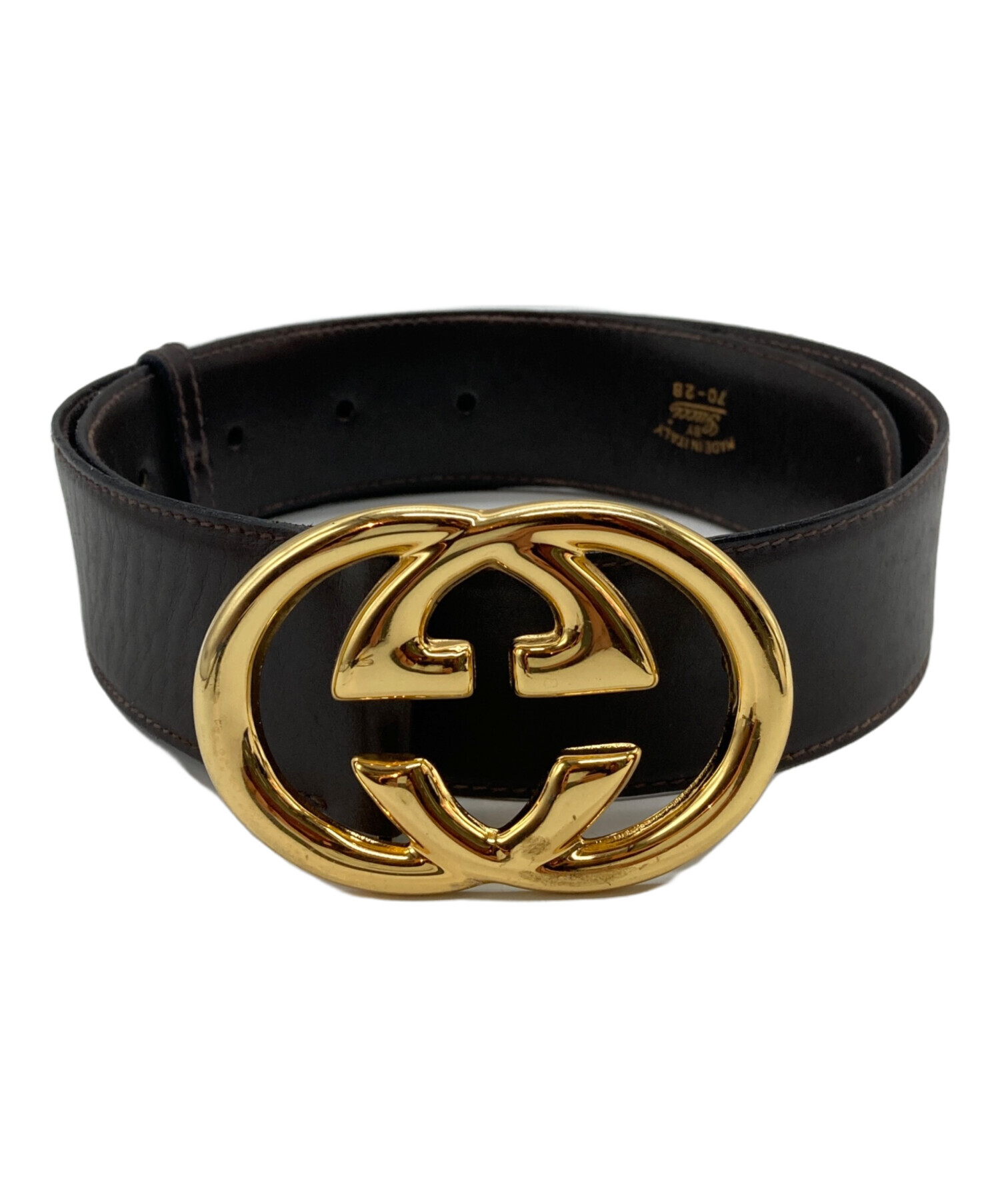 中古・古着通販】GUCCI (グッチ) オールドGGロゴベルト ブラウン