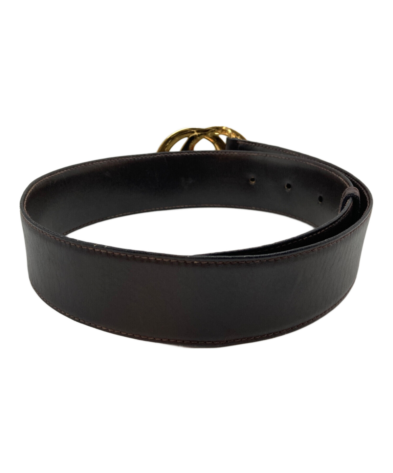 中古・古着通販】GUCCI (グッチ) オールドGGロゴベルト ブラウン