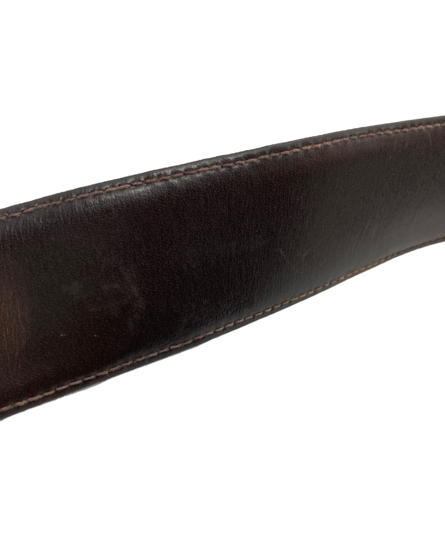 中古・古着通販】GUCCI (グッチ) オールドGGロゴベルト ブラウン