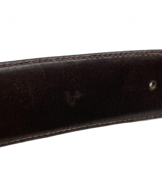 OLD GUCCI GGロゴ 焦茶ベルベットスラックス　オールドグッチ 中古・古着通販】GUCCI (グッチ) オールドGGロゴベルト ブラウン