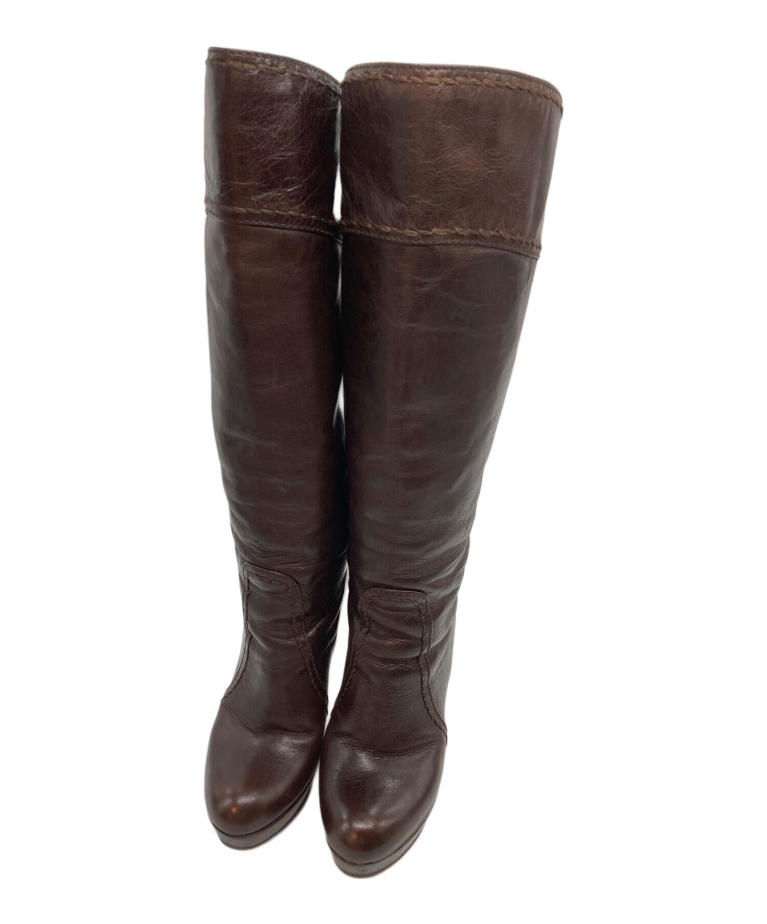 中古・古着通販】PRADA (プラダ) ロングブーツ ブラック サイズ:37