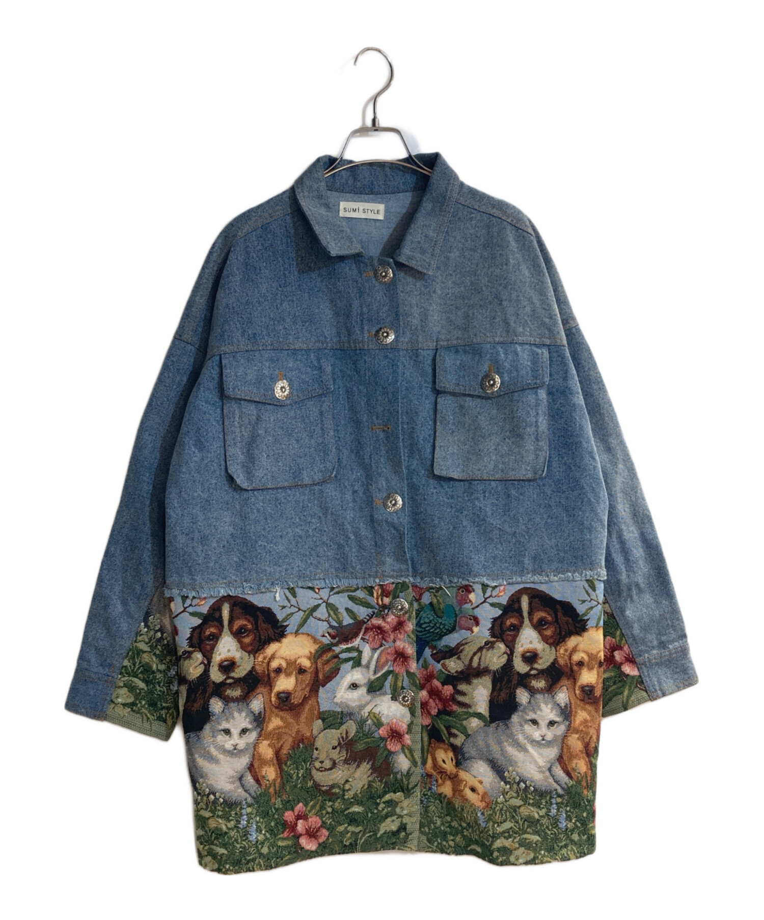 中古・古着通販】SUMI STYLE (スミ スタイル) 動物柄切替デニム