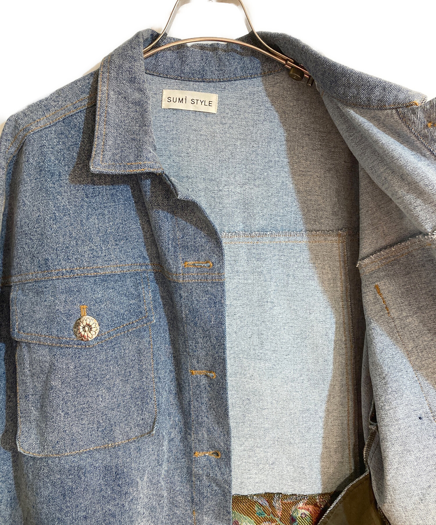 中古・古着通販】SUMI STYLE (スミ スタイル) 動物柄切替デニム