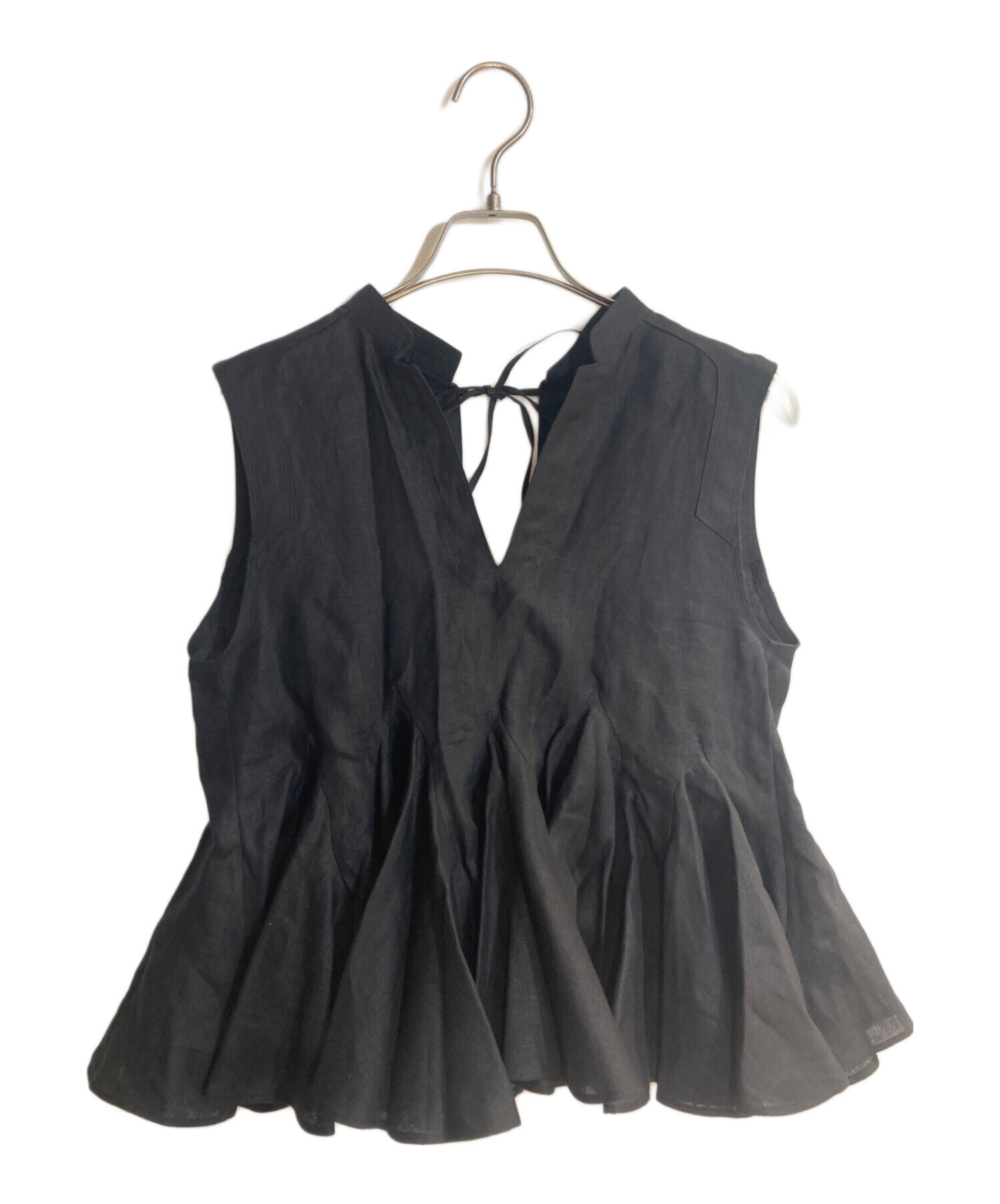 Seasea【新品未使用】カオス☆チャンパカノースリーブ ブラック 中古・古着通販】Chaos (カオス) チャンパカノースリーブブラウス