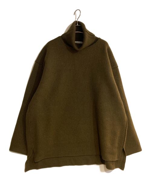 中古・古着通販】Chaos (カオス) タートルネックリブニット カーキ