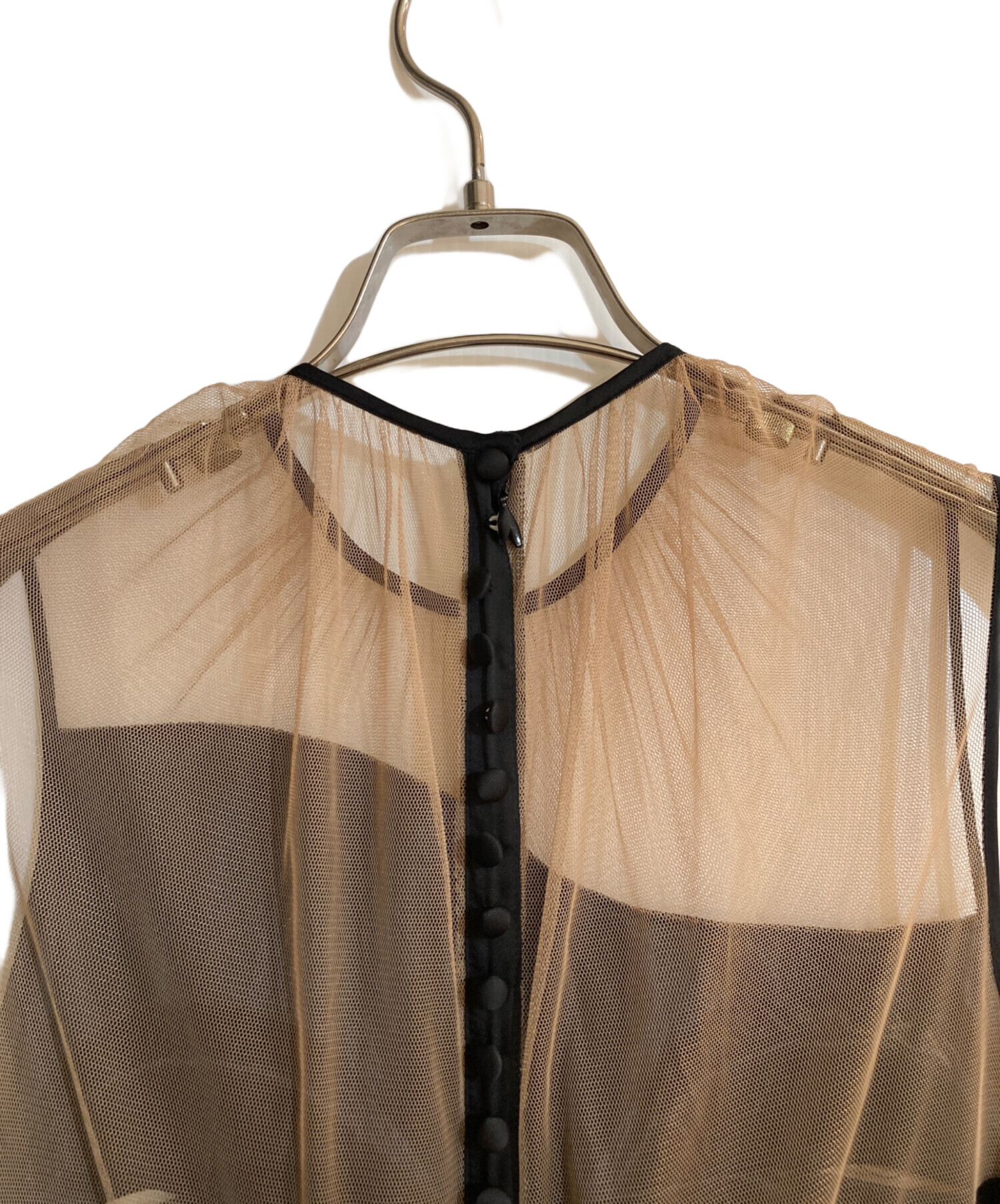 中古・古着通販】AMERI (アメリ) 2WAY CURVE VELOURS DRESS ブラック