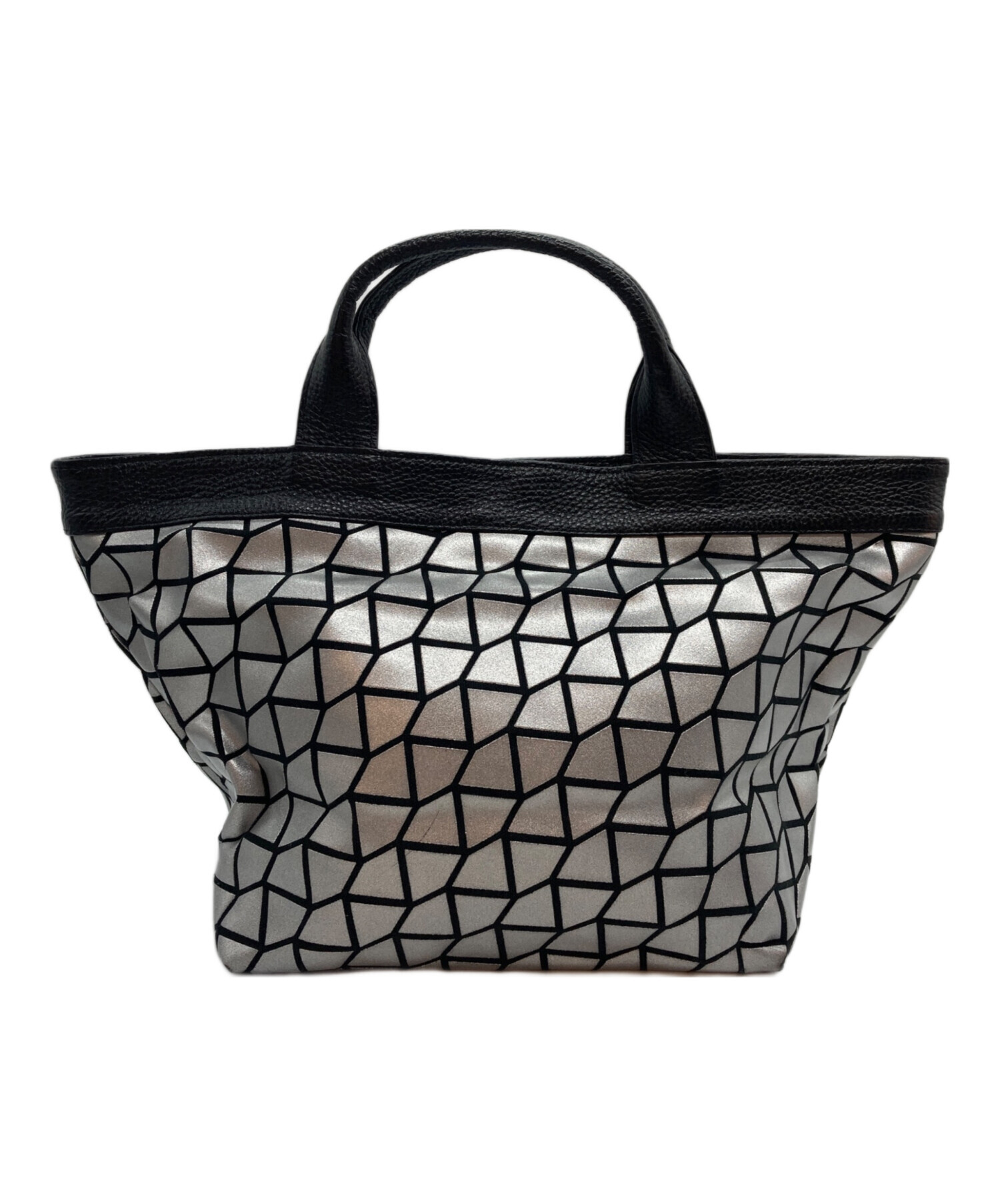 中古・古着通販】CHI WATA (チワタ) 幾何学模様トートバッグ シルバー