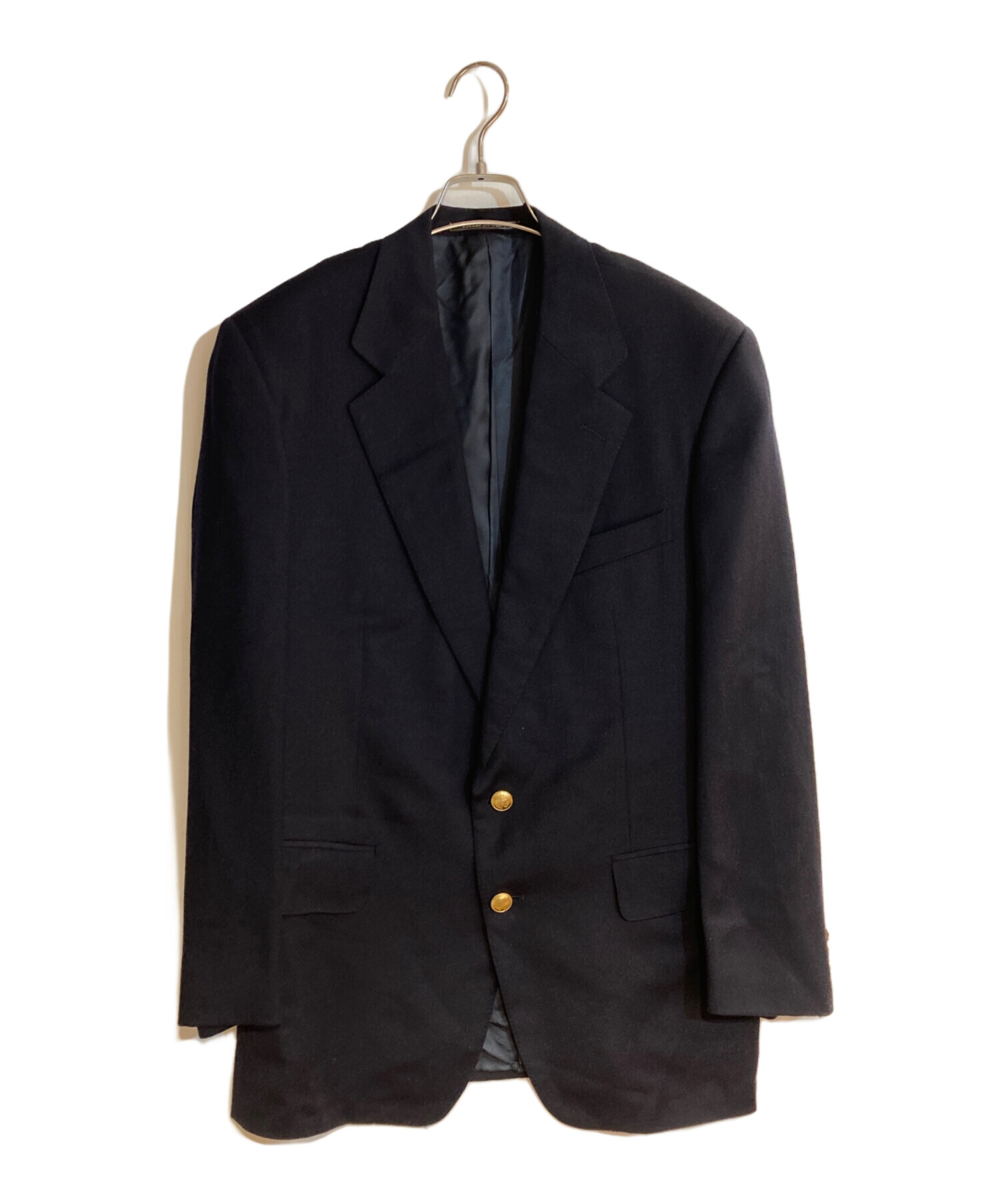 グッチ 金ボタン ワッペン テーラードジャケット 紺ブレ インターロッキング 中古・古着通販】GUCCI (グッチ) カシミヤ100％金ボタンブレザー