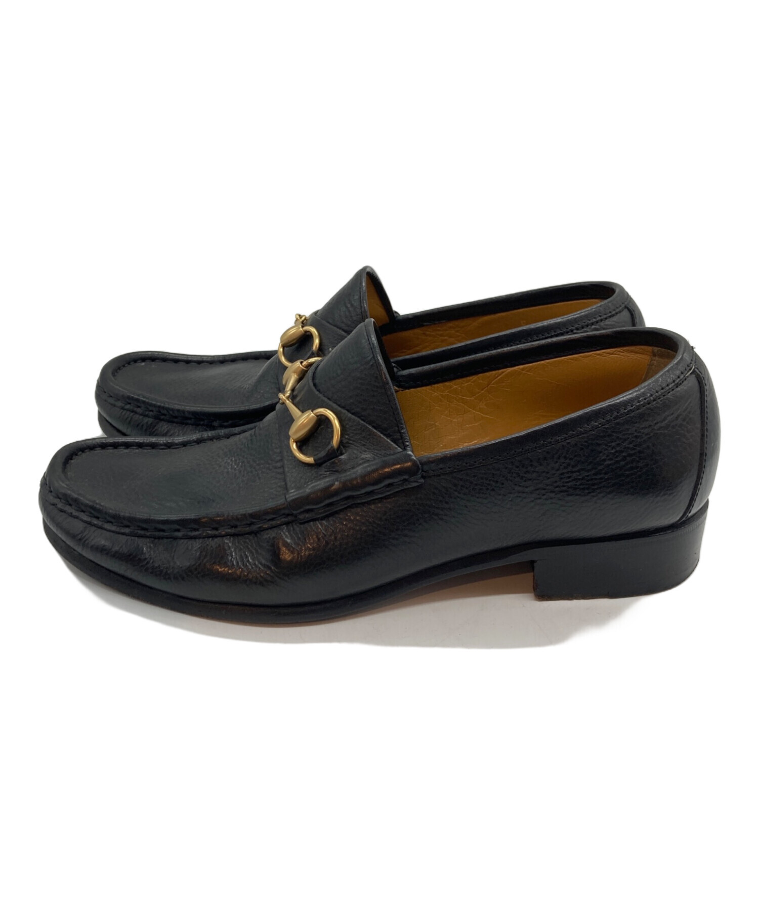 中古・古着通販】GUCCI (グッチ) ホースビットローファー ブラック