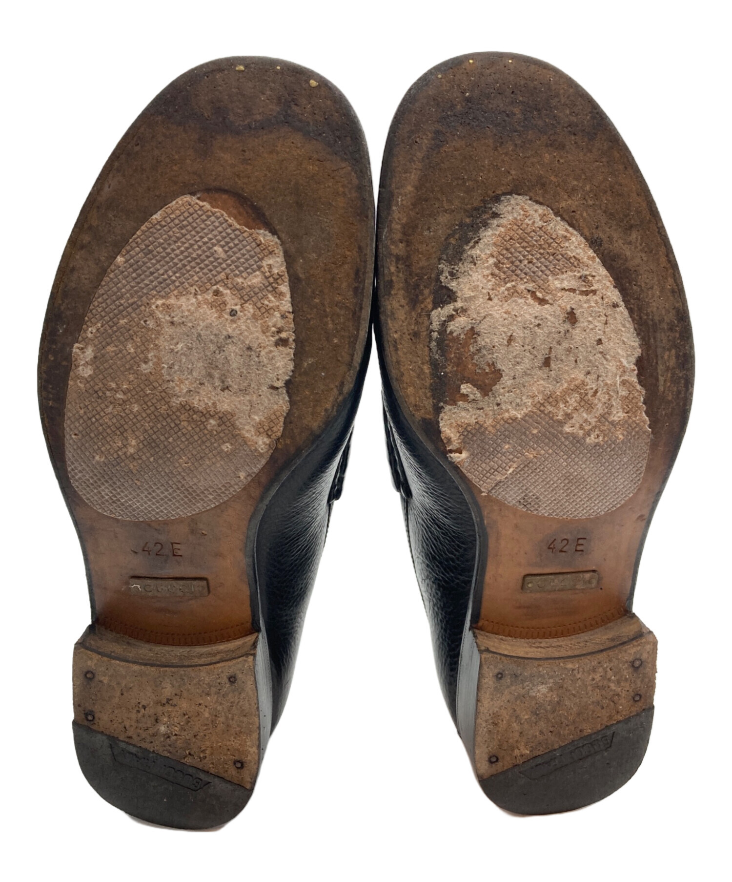 中古・古着通販】GUCCI (グッチ) ホースビットローファー ブラック