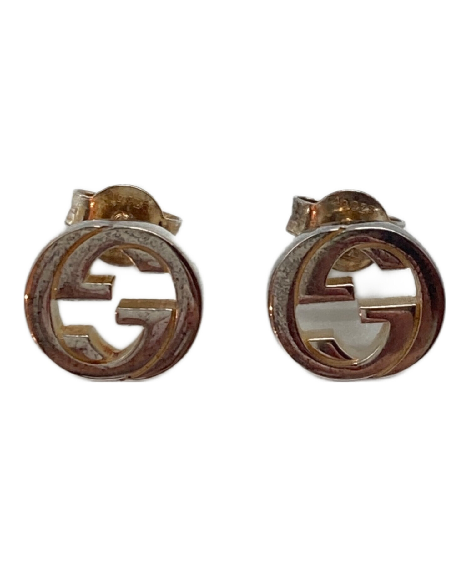 中古・古着通販】GUCCI (グッチ) インターロッキングG ピアス シルバー