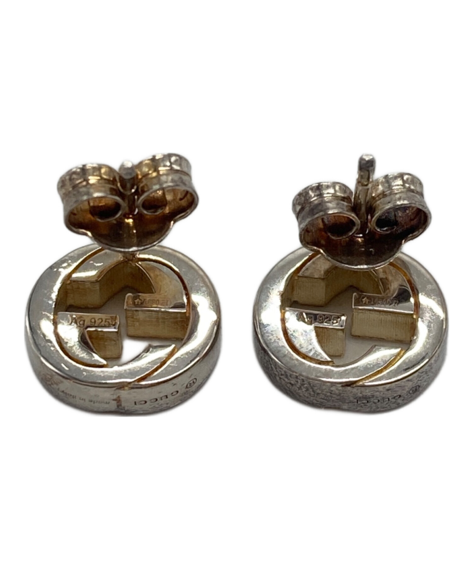 中古・古着通販】GUCCI (グッチ) インターロッキングG ピアス シルバー