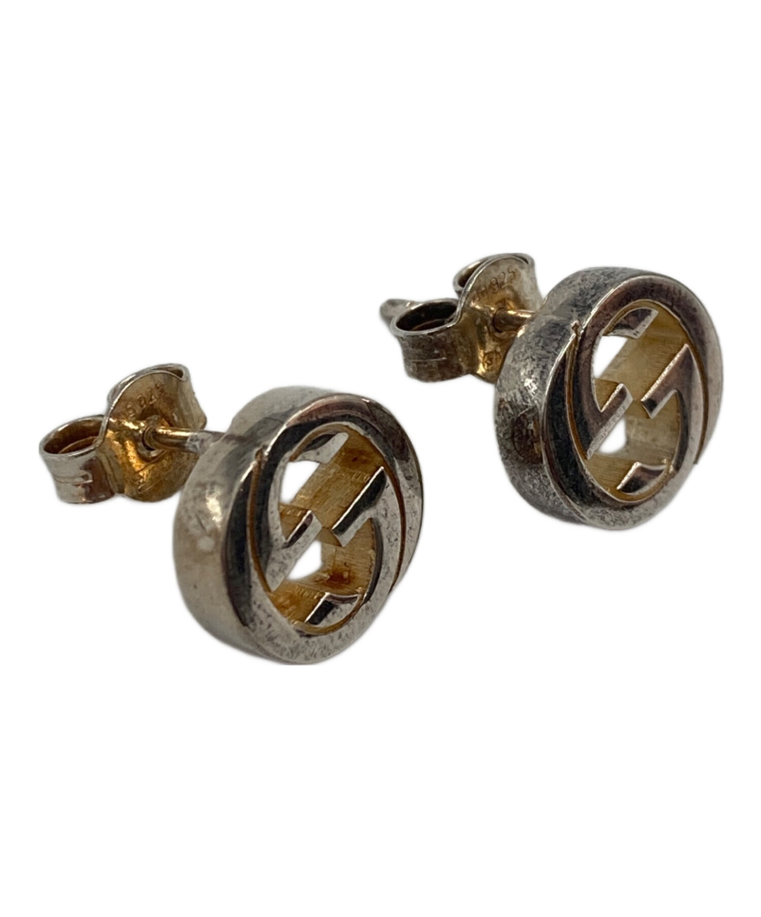 中古・古着通販】GUCCI (グッチ) インターロッキングG ピアス シルバー