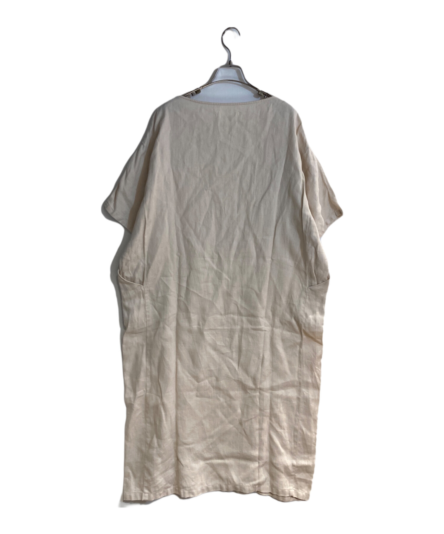 中古・古着通販】evam eva (エヴァムエヴァ) linen dolman one-piece 