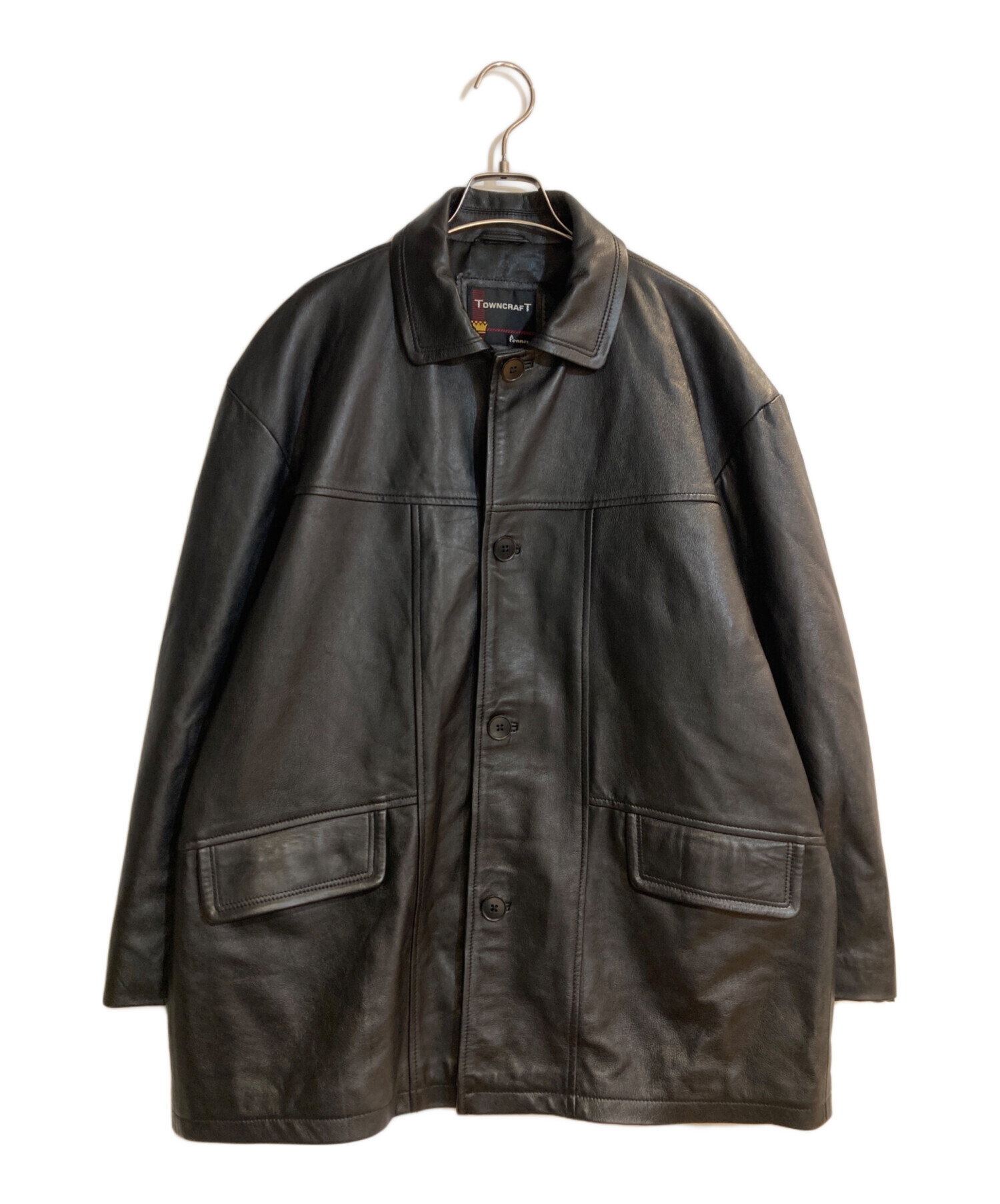 中古・古着通販】TOWN CRAFT (タウンクラフト) LEATHER BBP CAR COAT