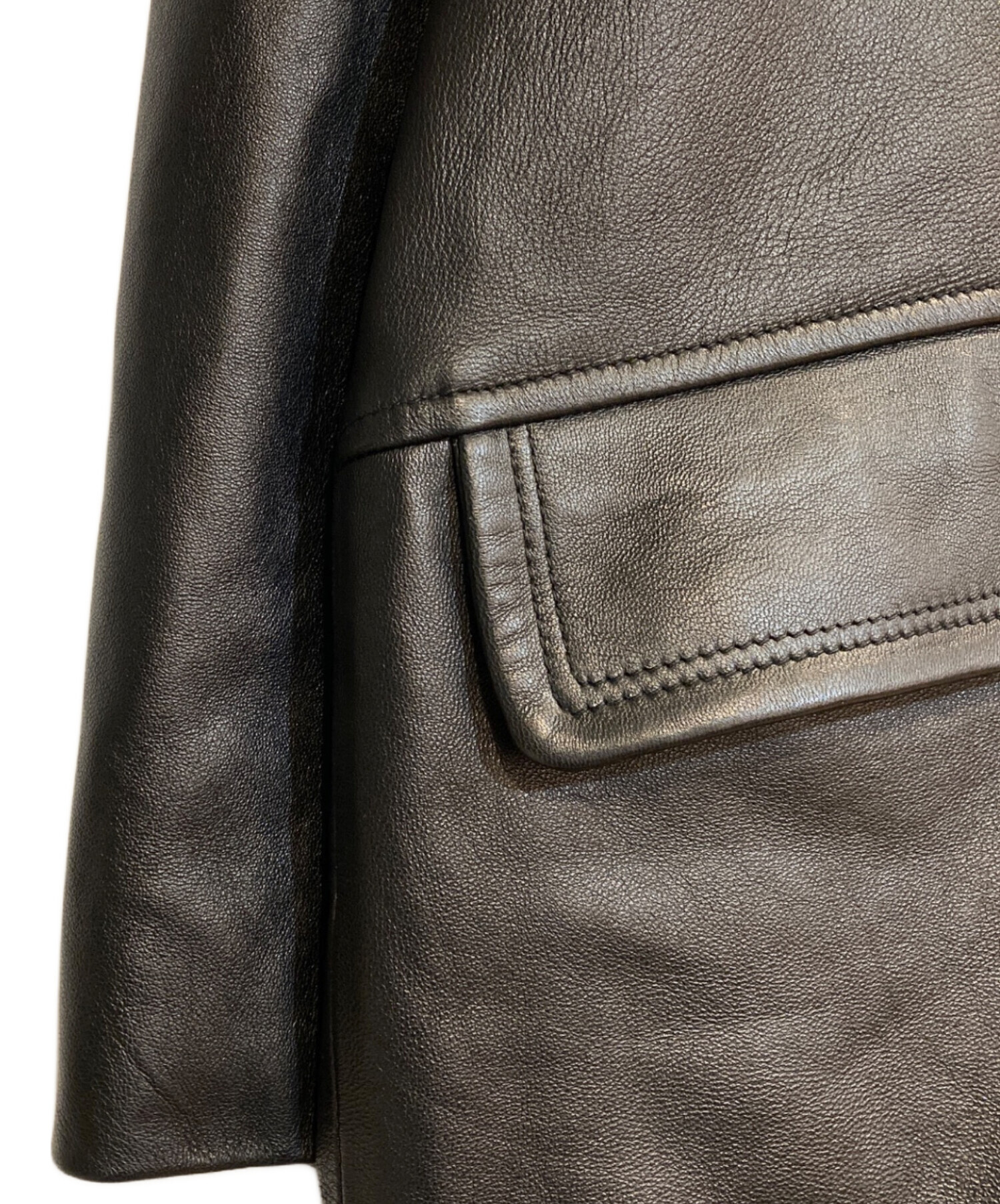 中古・古着通販】TOWN CRAFT (タウンクラフト) LEATHER BBP CAR COAT 