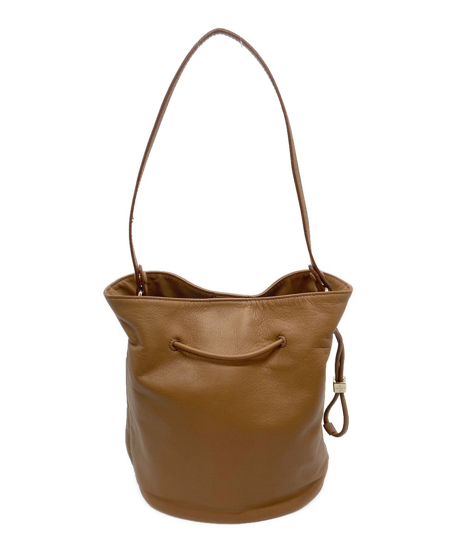 中古・古着通販】russet (ラシット) レザー巾着バッグ ブラウン